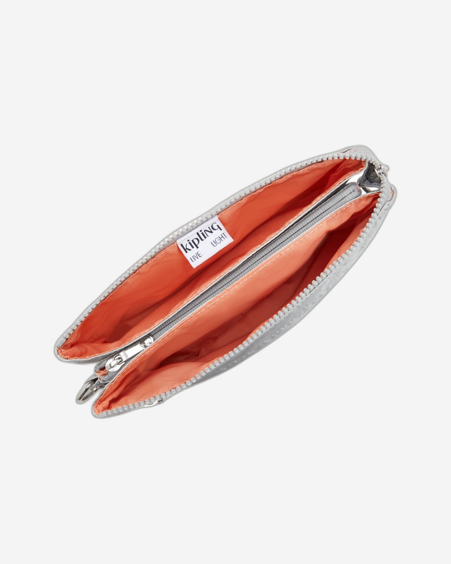 Kipling Riri Silver Glam Large Pouch with Crossbody Strap C2I4683-K2E