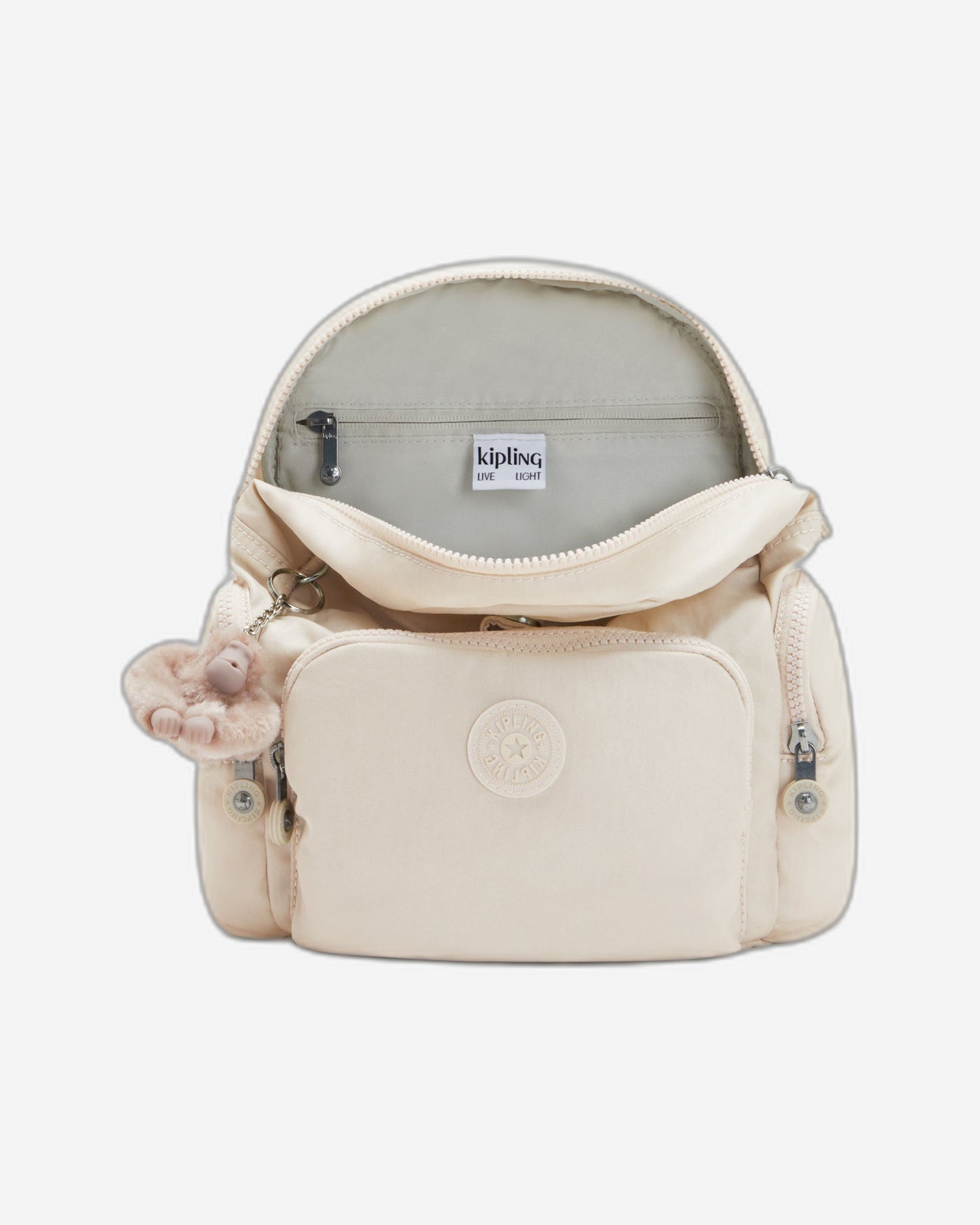 Kipling City Zip Mini Beige Pearl Mini Backpack C2I4697-3KA