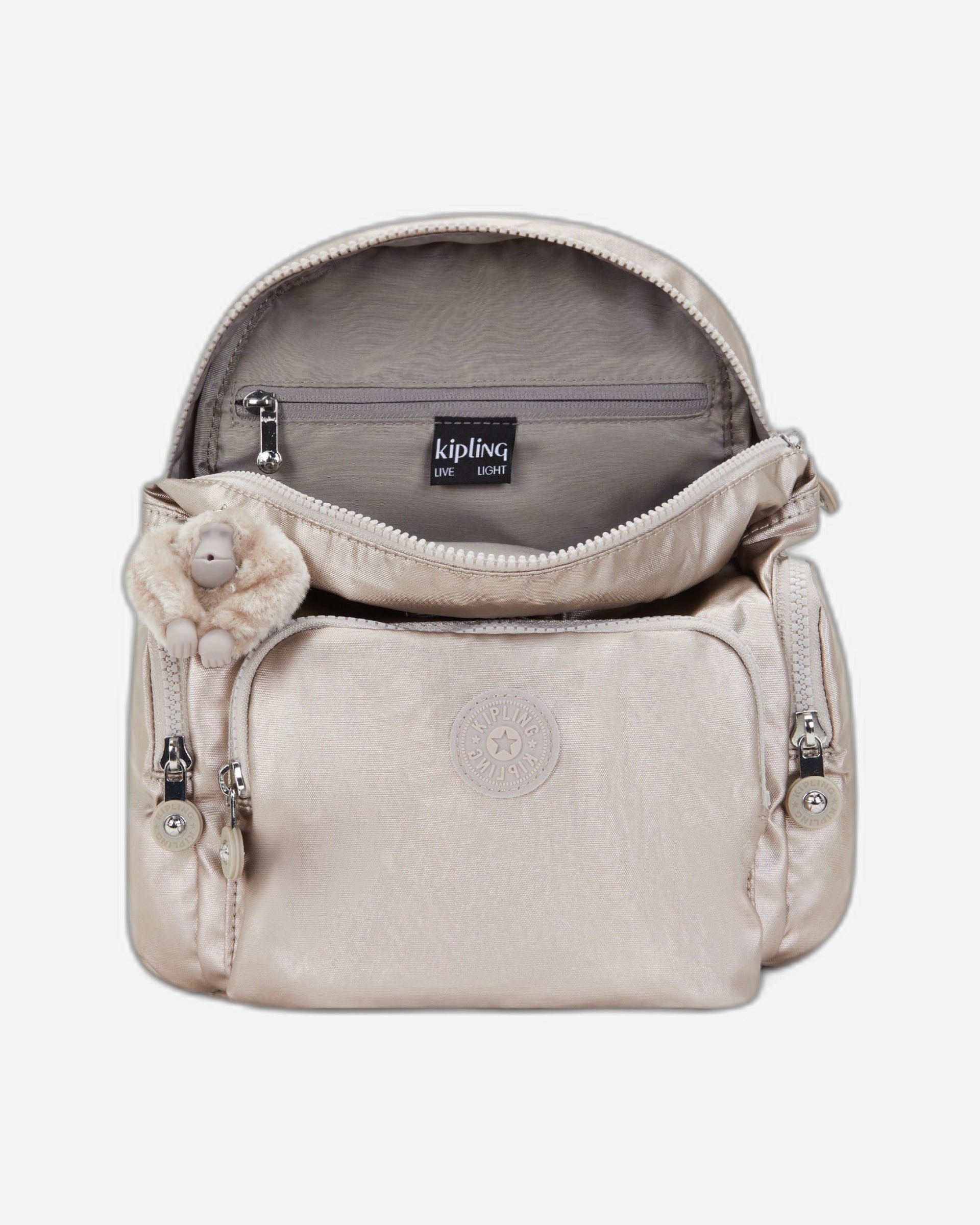 Kipling City Zip Mini Metallic Glow Backpack C2I4697-48I