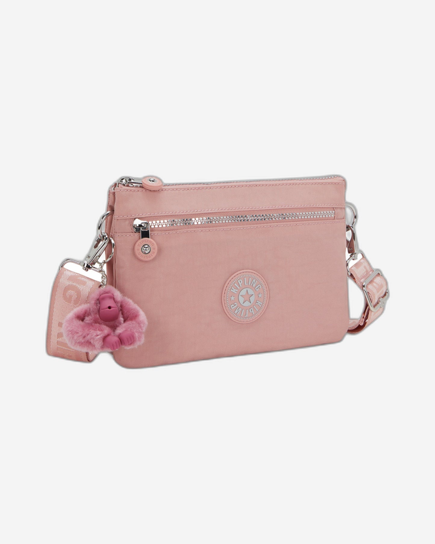 Kipling Riri Zip Glorious Pink Small crossbody (with removable shoulderstrap) I4745-8HB