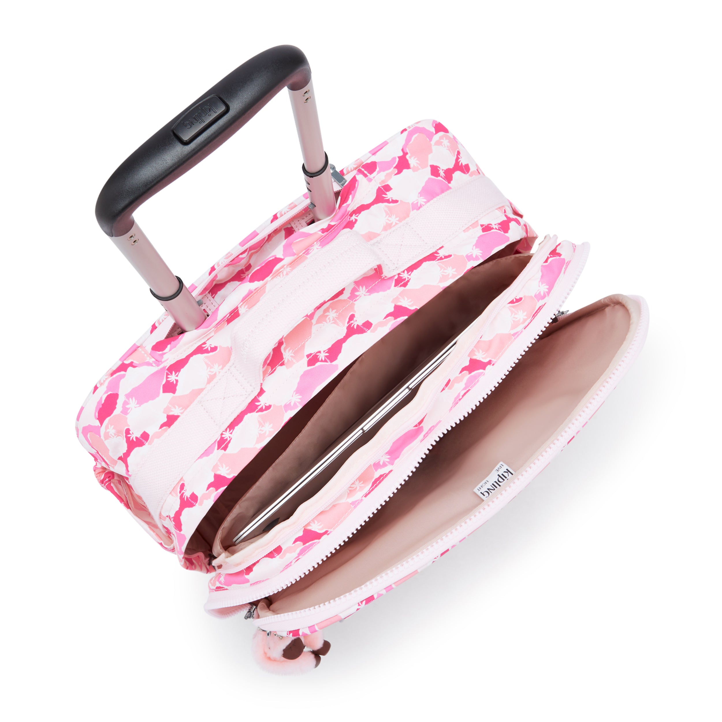 Kipling New Storia Pink Palm Large wheeled bag I4847-1BV