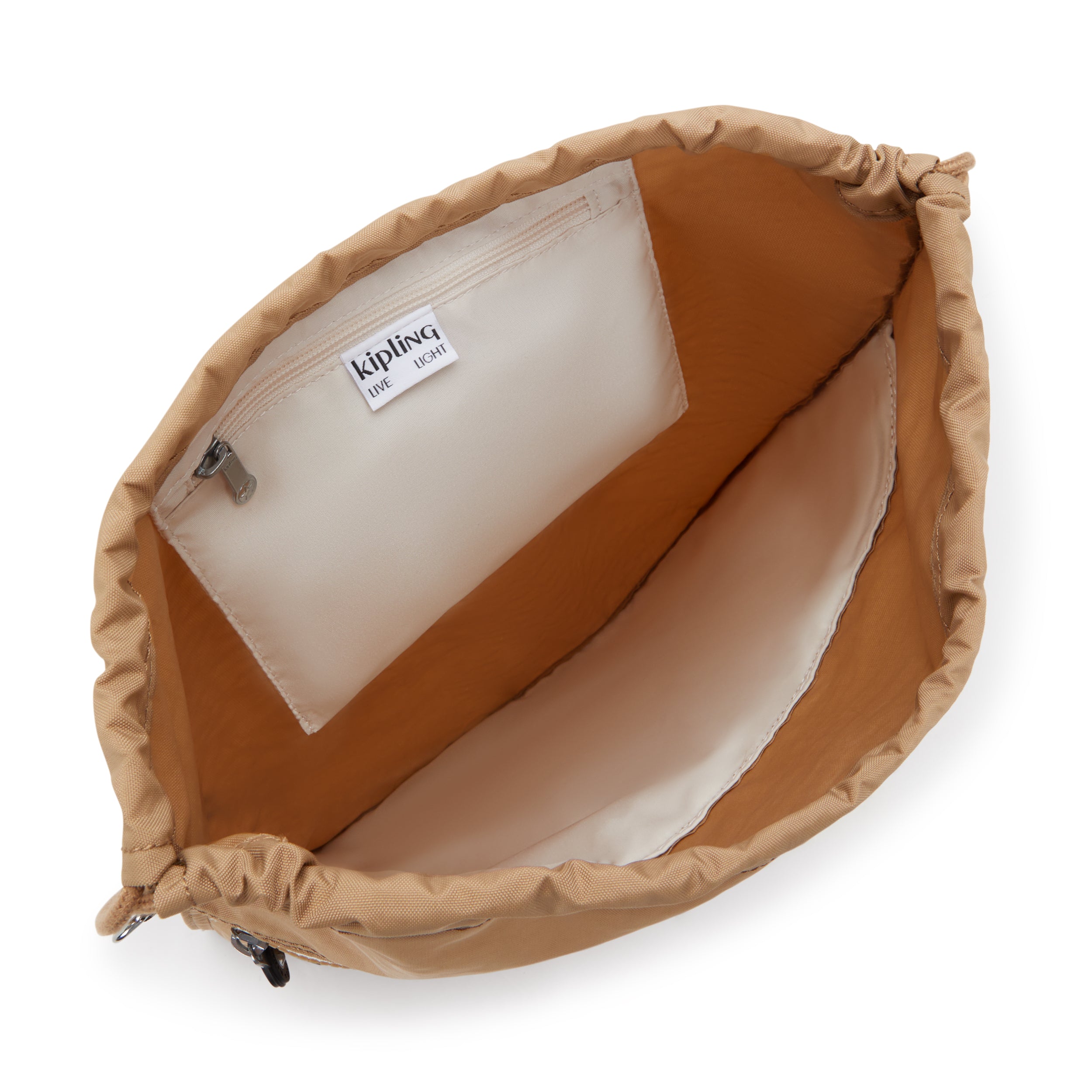 Kipling Supertaboo Early Tan C Medium backpack (with drawstring) I4971-7CT