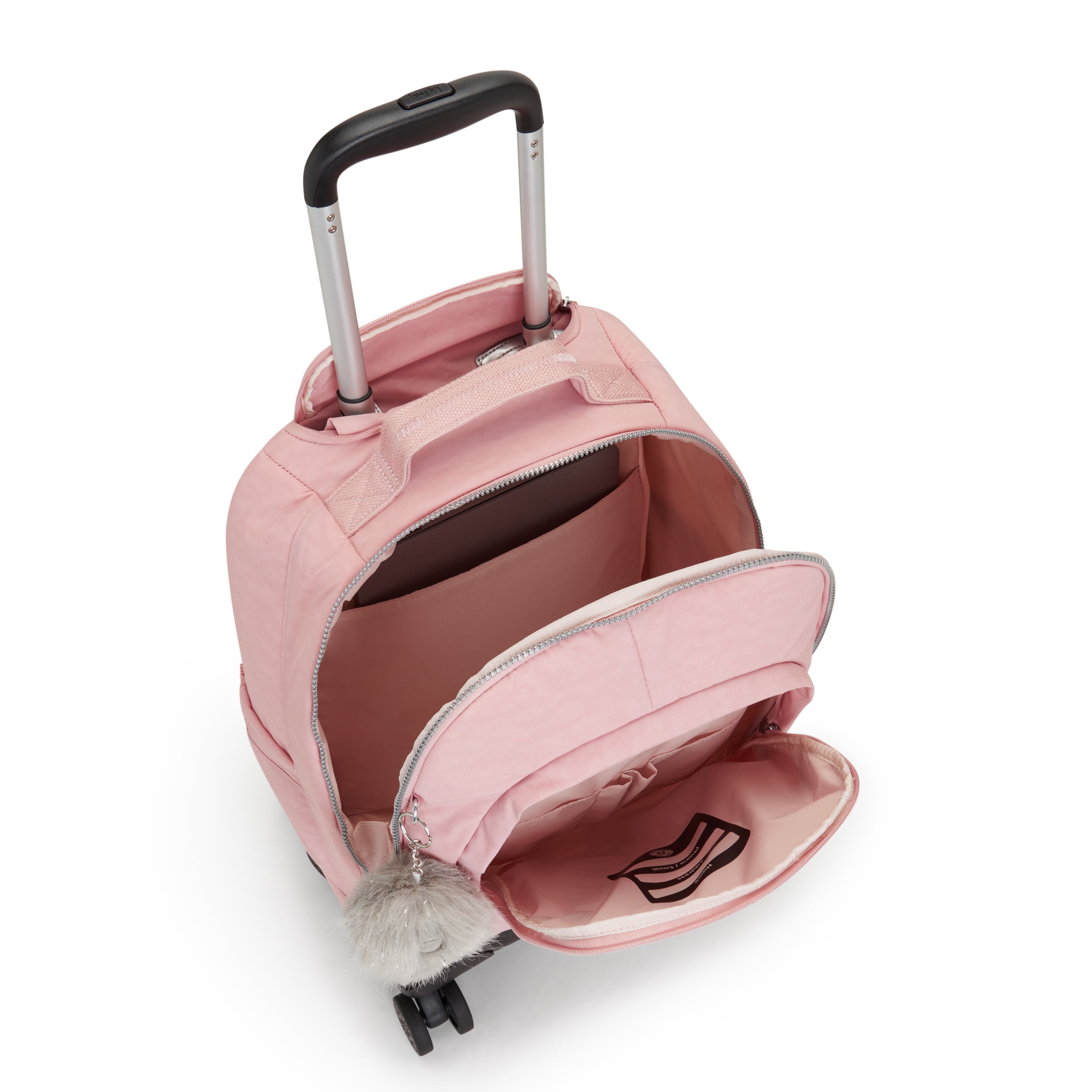 Kipling New Zea Bridal Rose Large wheeled backpack with laptop compartment I5246-46Y