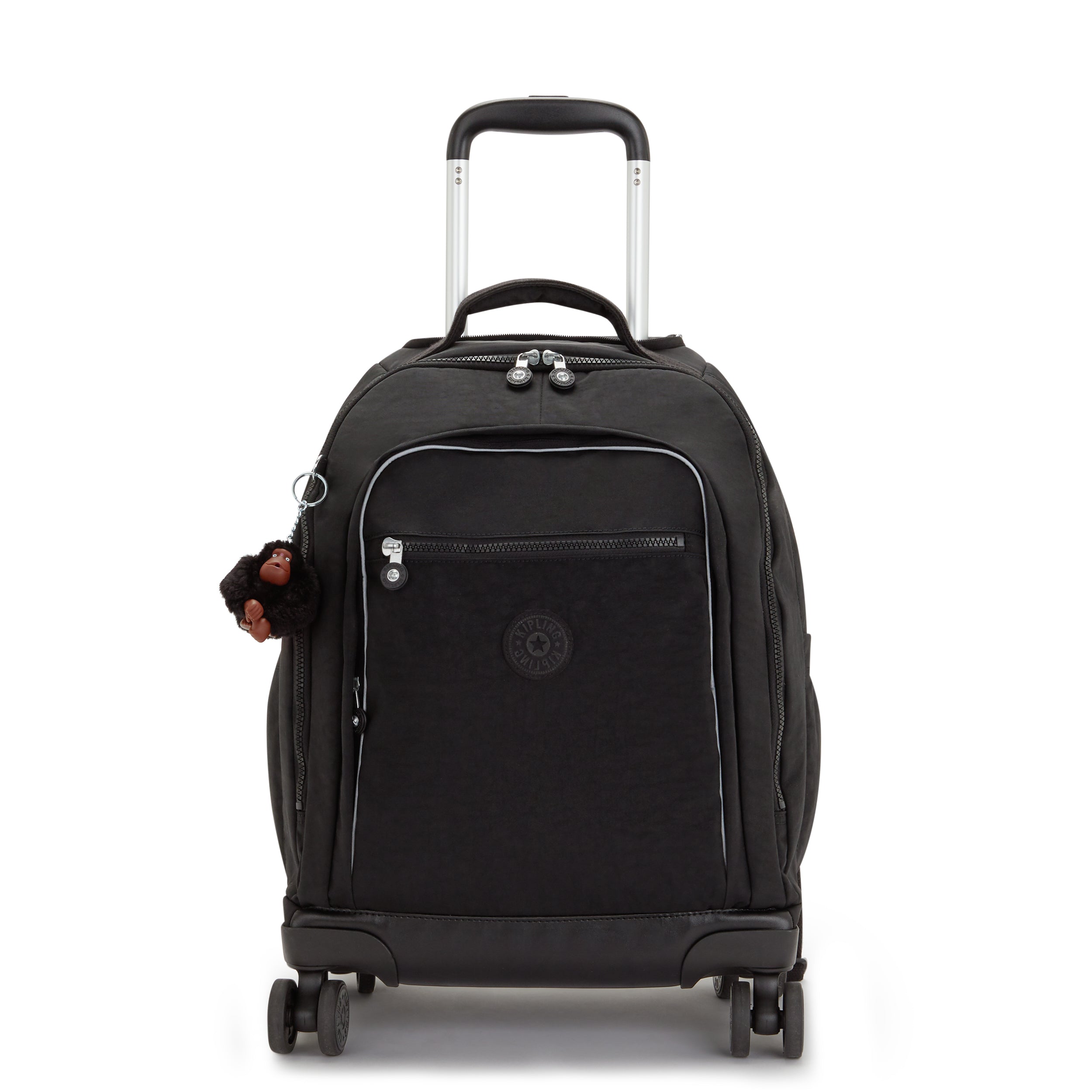 Kipling New Zea True Black Large wheeled backpack with laptop compartment I5246-J99