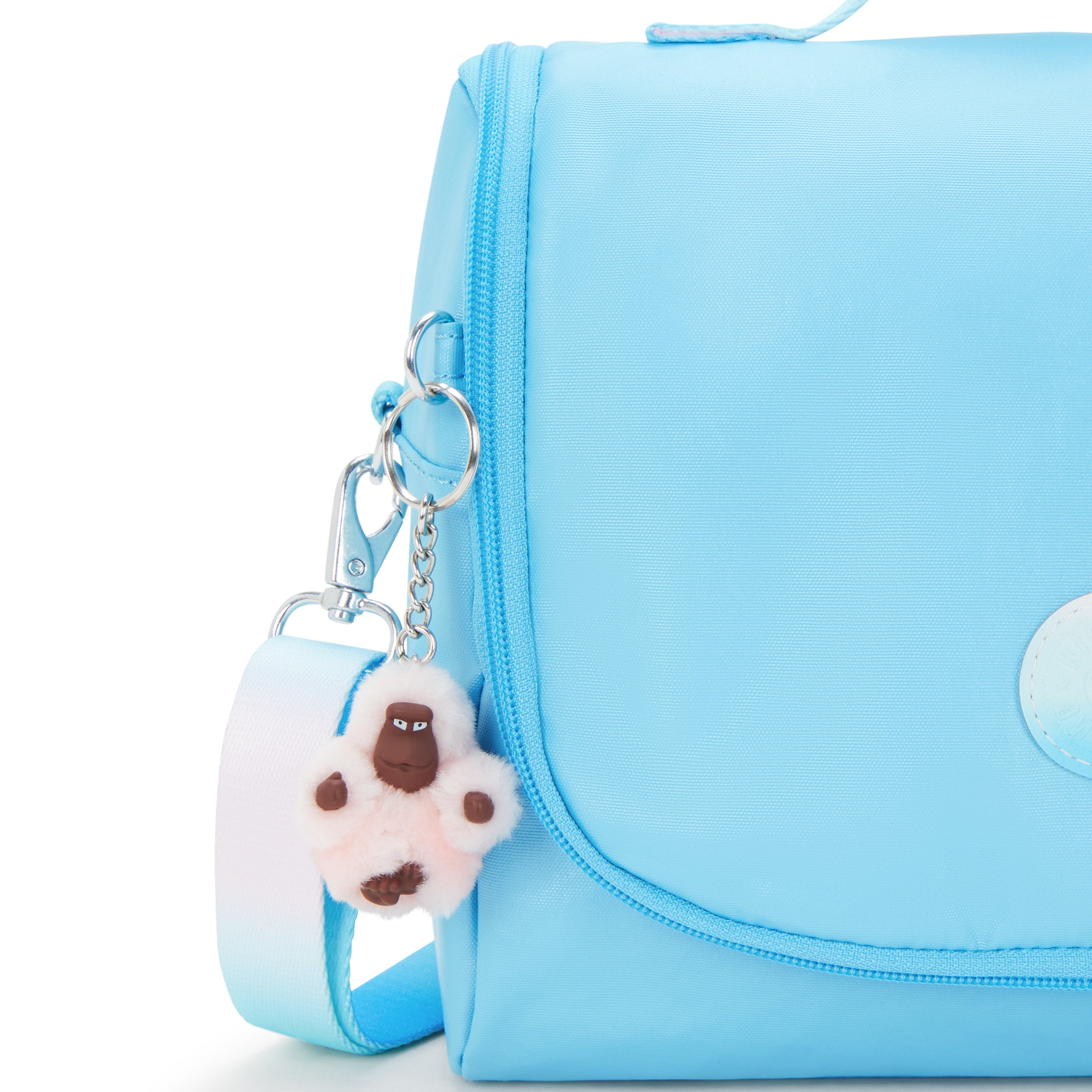 Kipling New Kichirou Sea Blue Met Large lunchbag with trolley sleeve I5356-52D