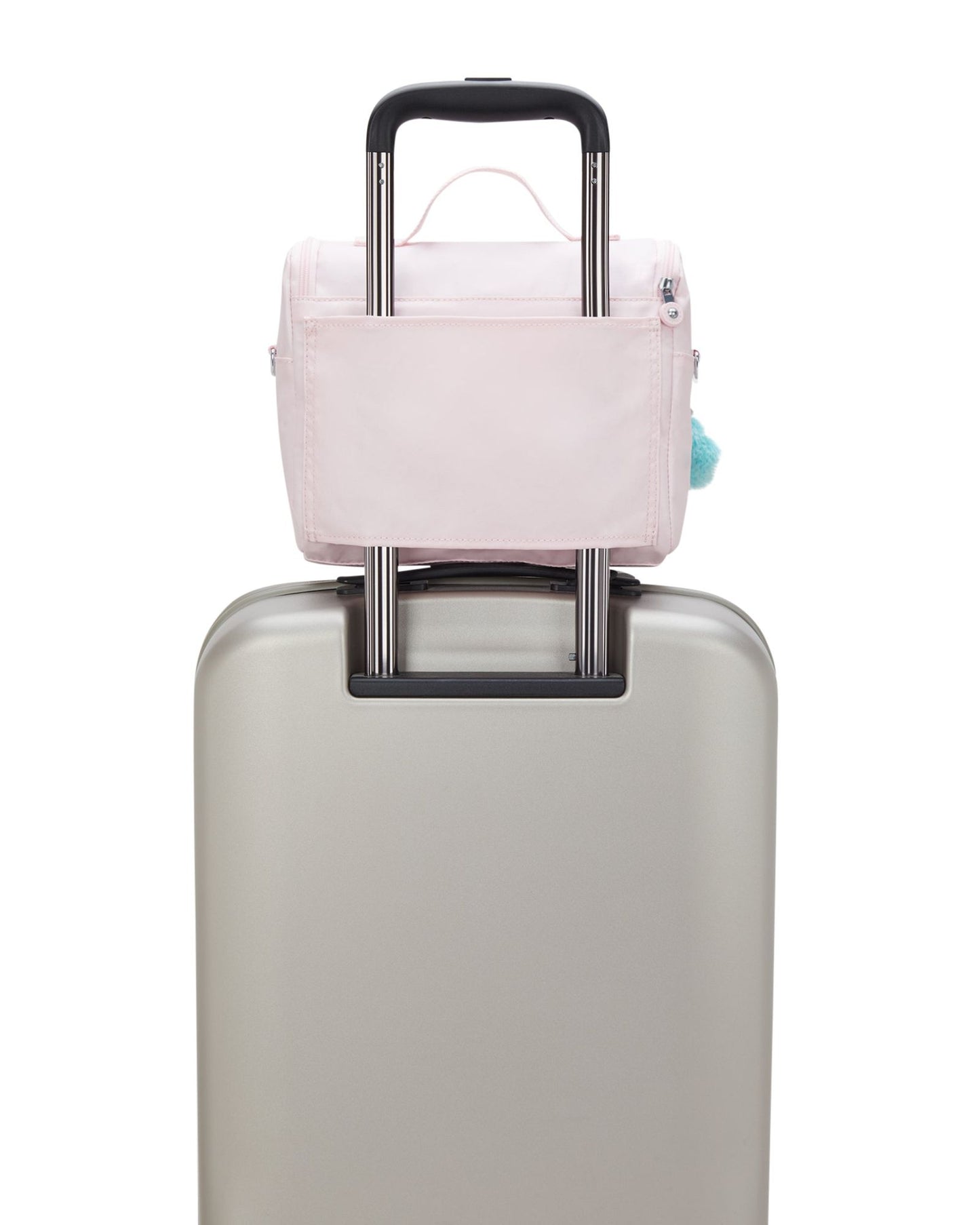 Kipling New Kichirou Sea Pink Met Large lunchbag with trolley sleeve I5356-52J