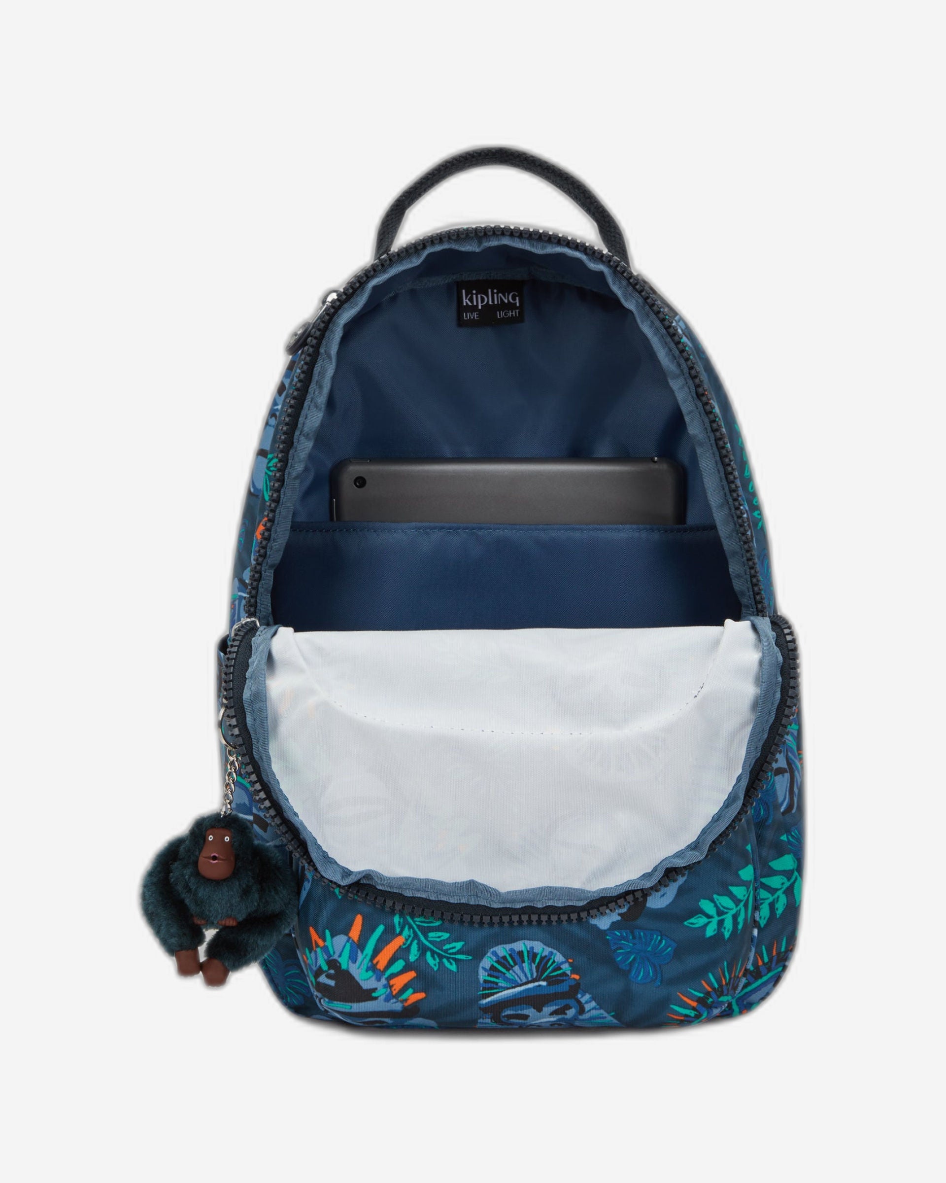 Kipling Seoul S Blue Monkey Fun Small Backpack C2I5357-8HJ