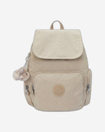 Kipling City Zip S Signature Beige Embossed Small Backpack I5634-96A