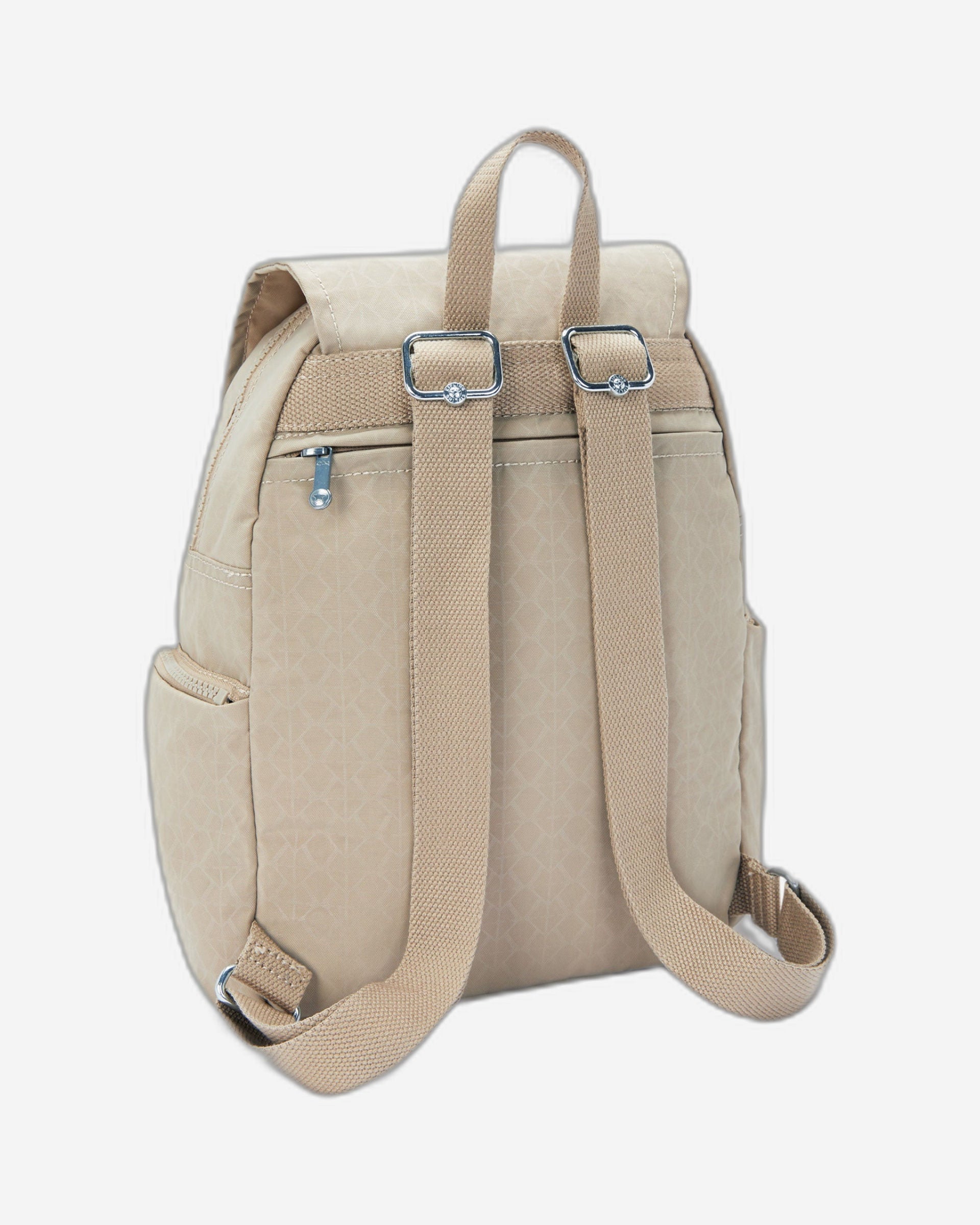 Kipling City Zip S Signature Beige Embossed Backpack I5634-96A