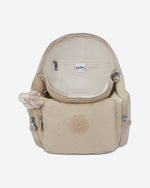 Kipling City Zip S Signature Beige Embossed Backpack I5634-96A