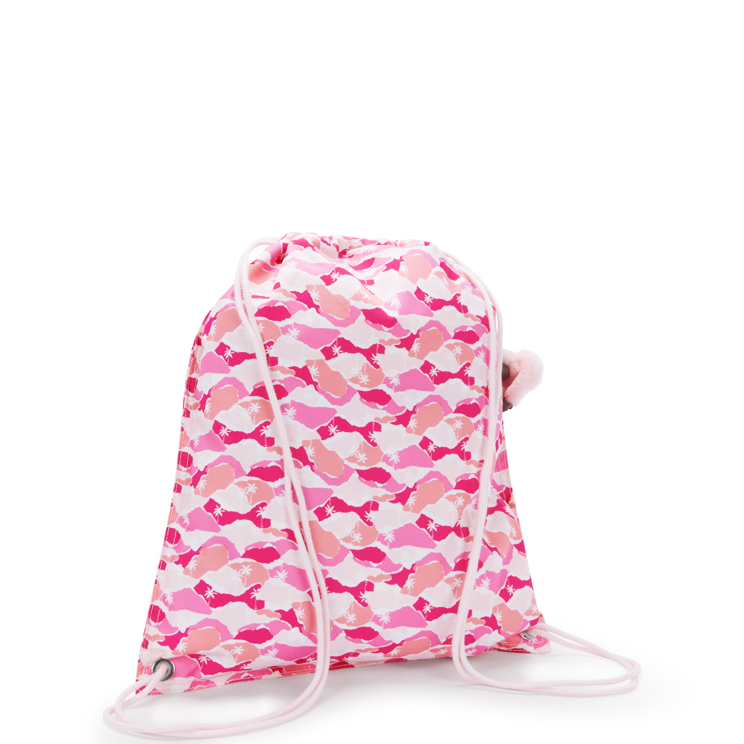 Kipling Supertaboo Pink Palm Medium backpack with drawstring I5637-1BV