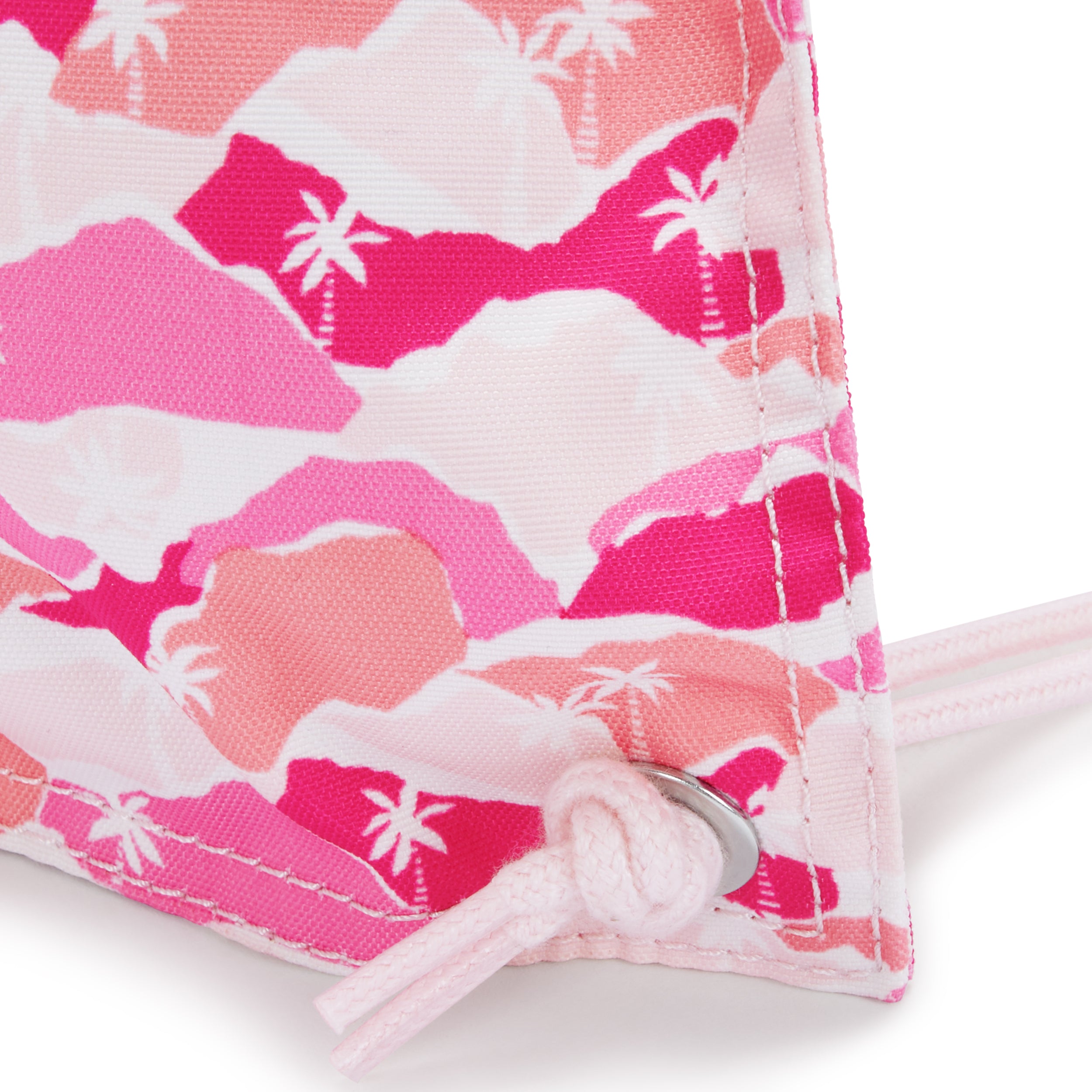 Kipling Supertaboo Pink Palm Medium backpack with drawstring I5637-1BV