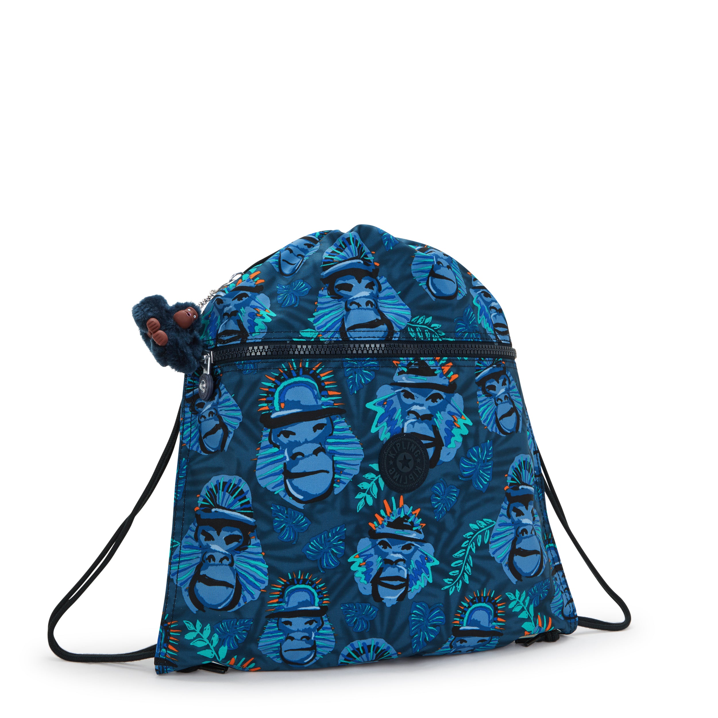 Kipling Supertaboo Blue Monkey Fun Medium Backpack C2I5637-8HJ