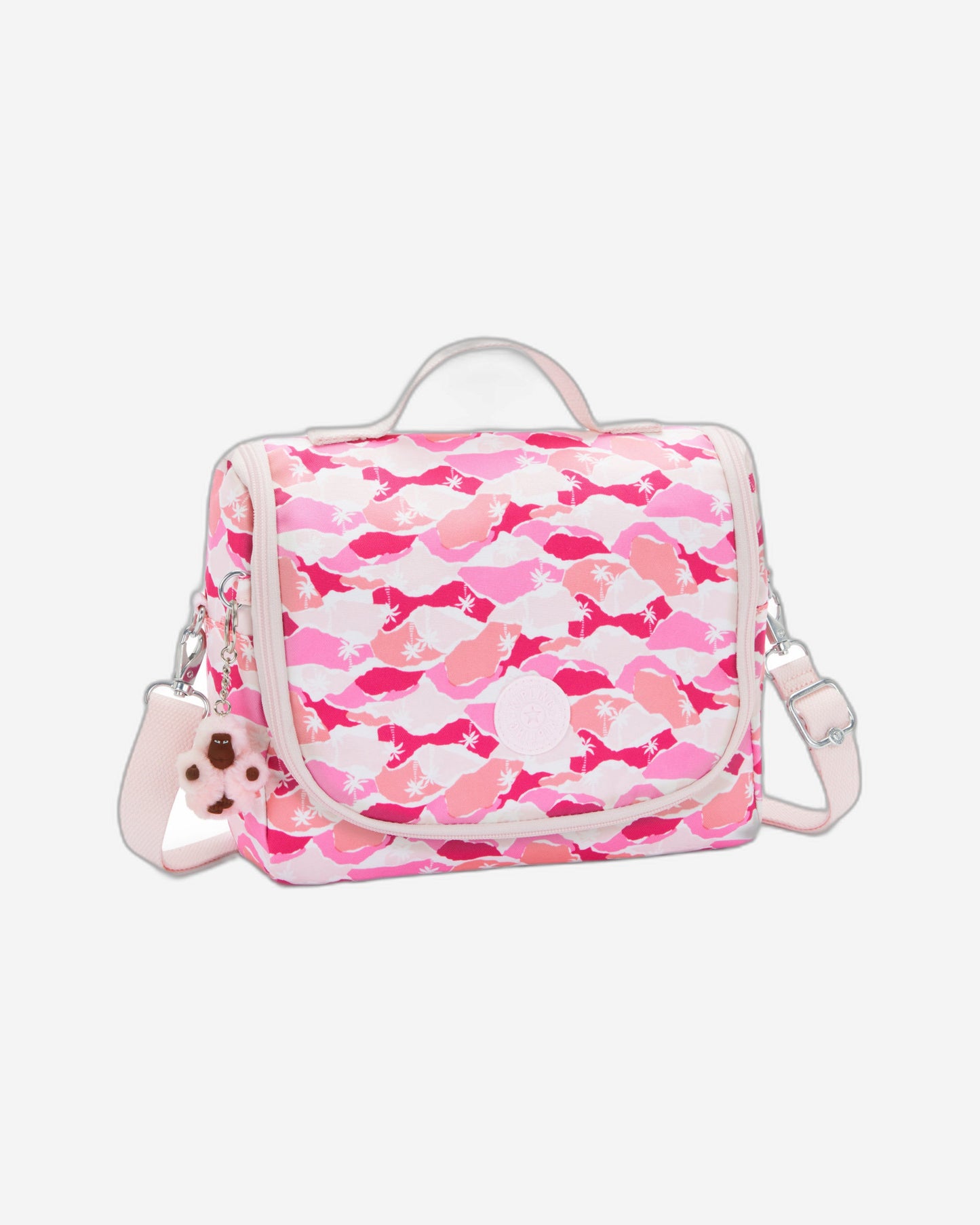 Kipling New Kichirou Pink Palm Large lunchbag with trolley sleeve I5749-1BV