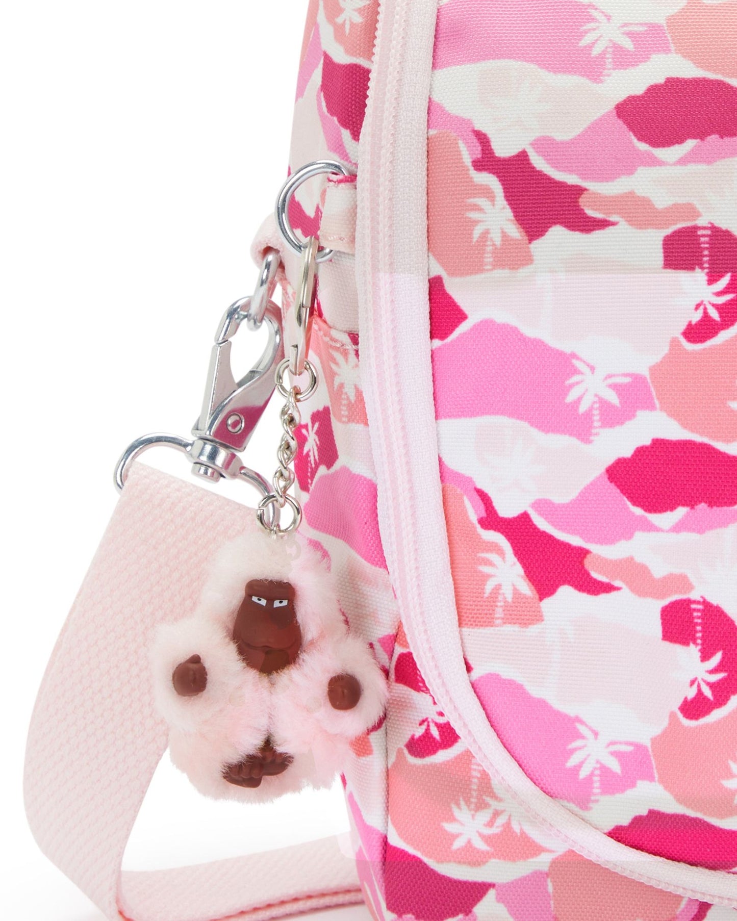 Kipling New Kichirou Pink Palm Large lunchbag with trolley sleeve I5749-1BV