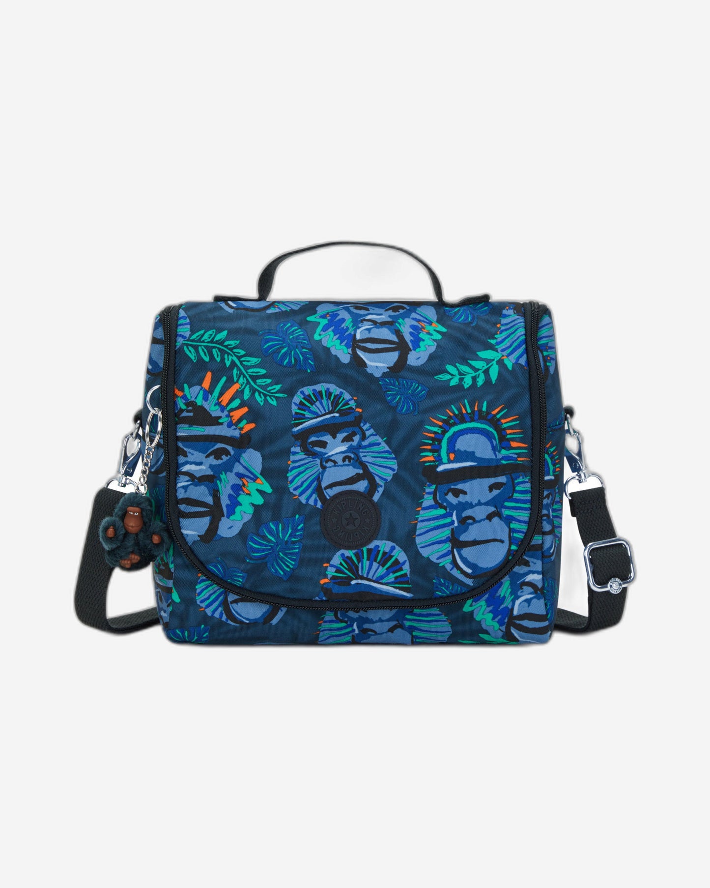 Kipling New Kichirou Blue Monkey Fun Large Lunch Bag with Trolley Sleeve C2I5749-8HJ