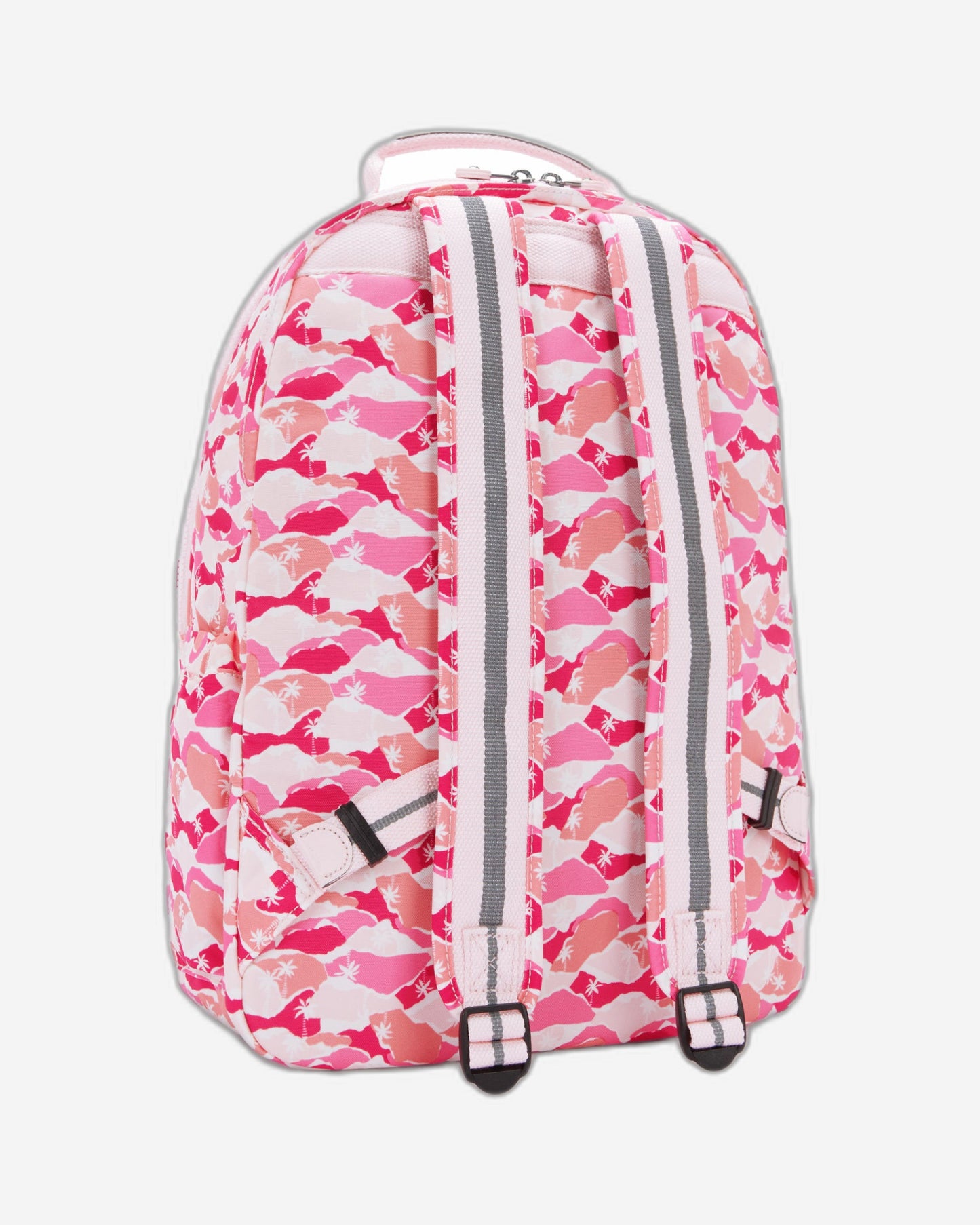 Kipling Seoul Lap Pink Palm Large backpack with laptop compartment I5816-1BV