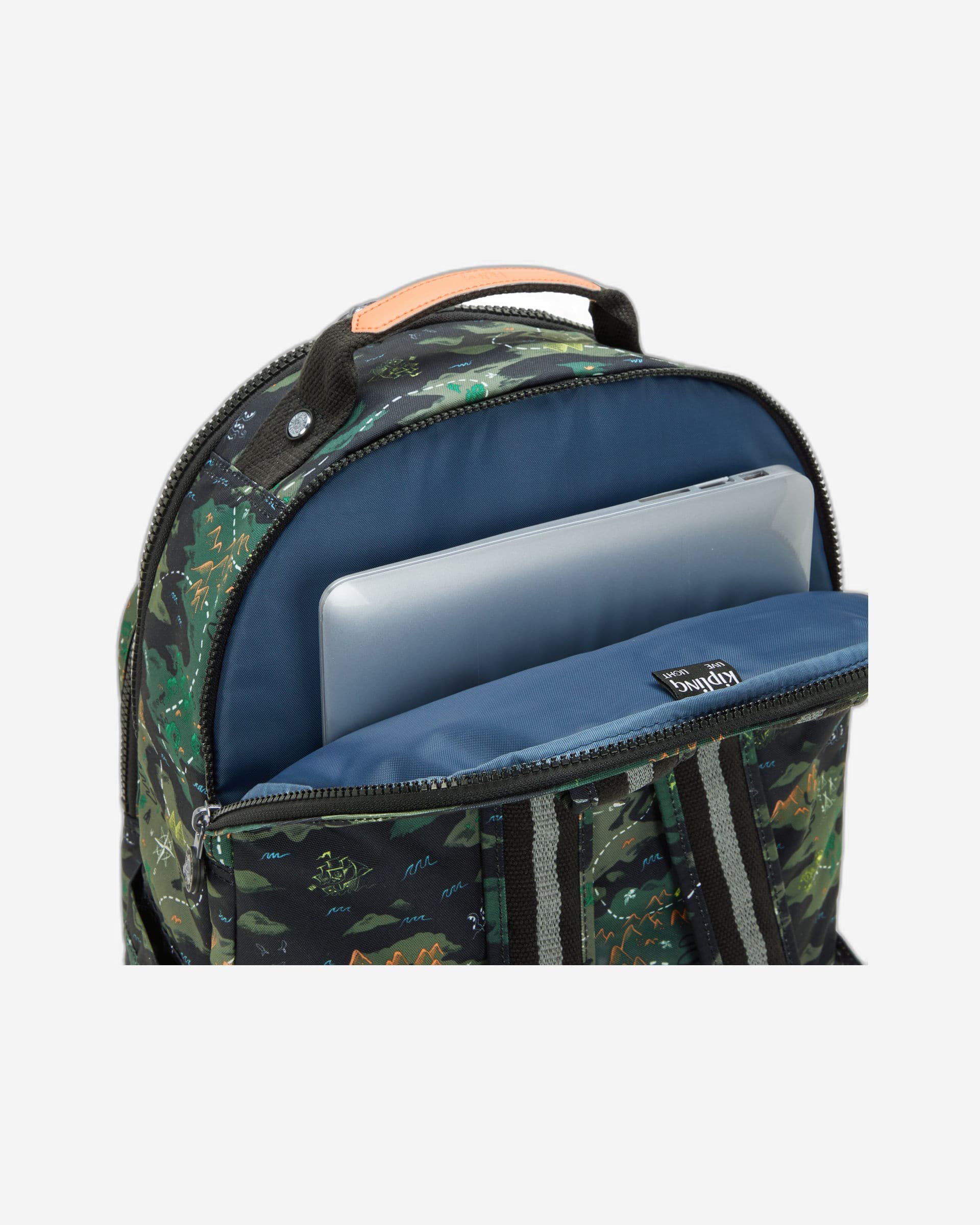blue camo printed laptop backpack Buy Kipling Seoul Lap Camo Treasure Large Backpack (with Laptop Compartment) I5816-3PB Online in UAE