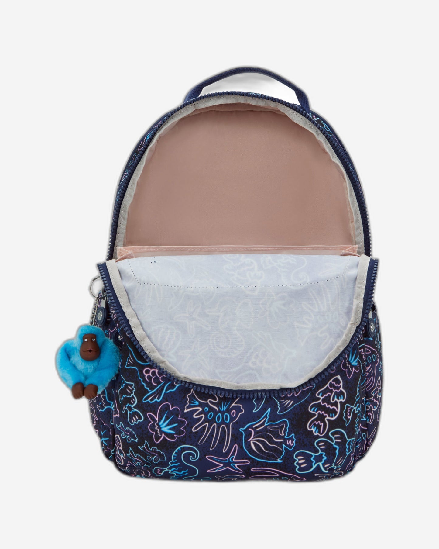 Kipling Seoul Lap Disco Fish Large backpack with laptop compartment I5816-4FK