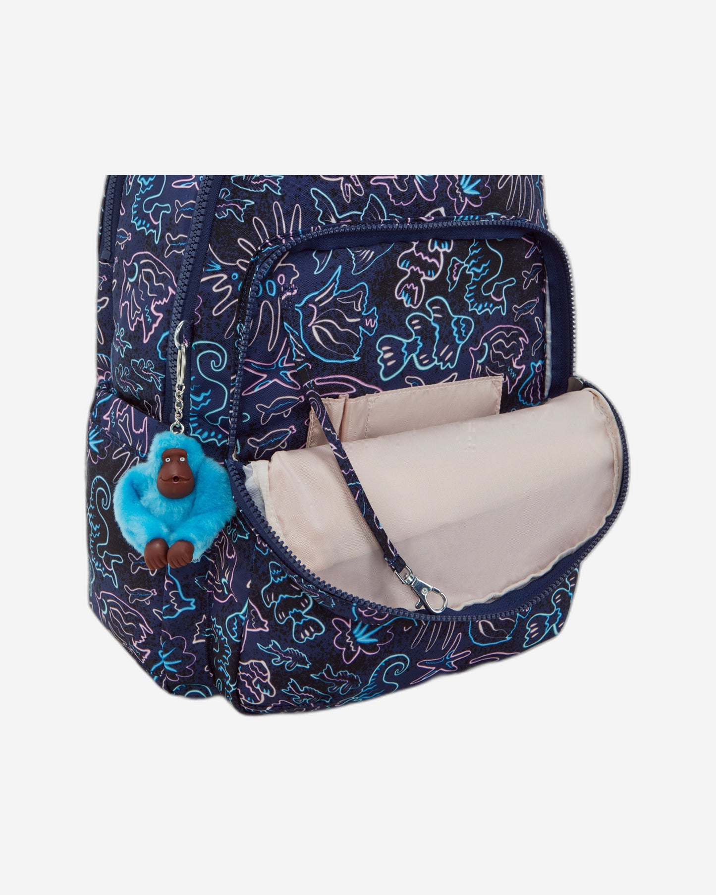 Kipling Seoul Lap Disco Fish Large backpack with laptop compartment I5816-4FK