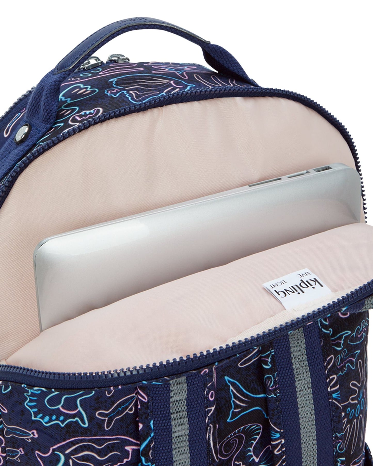 Kipling Seoul Lap Disco Fish Large backpack with laptop compartment I5816-4FK