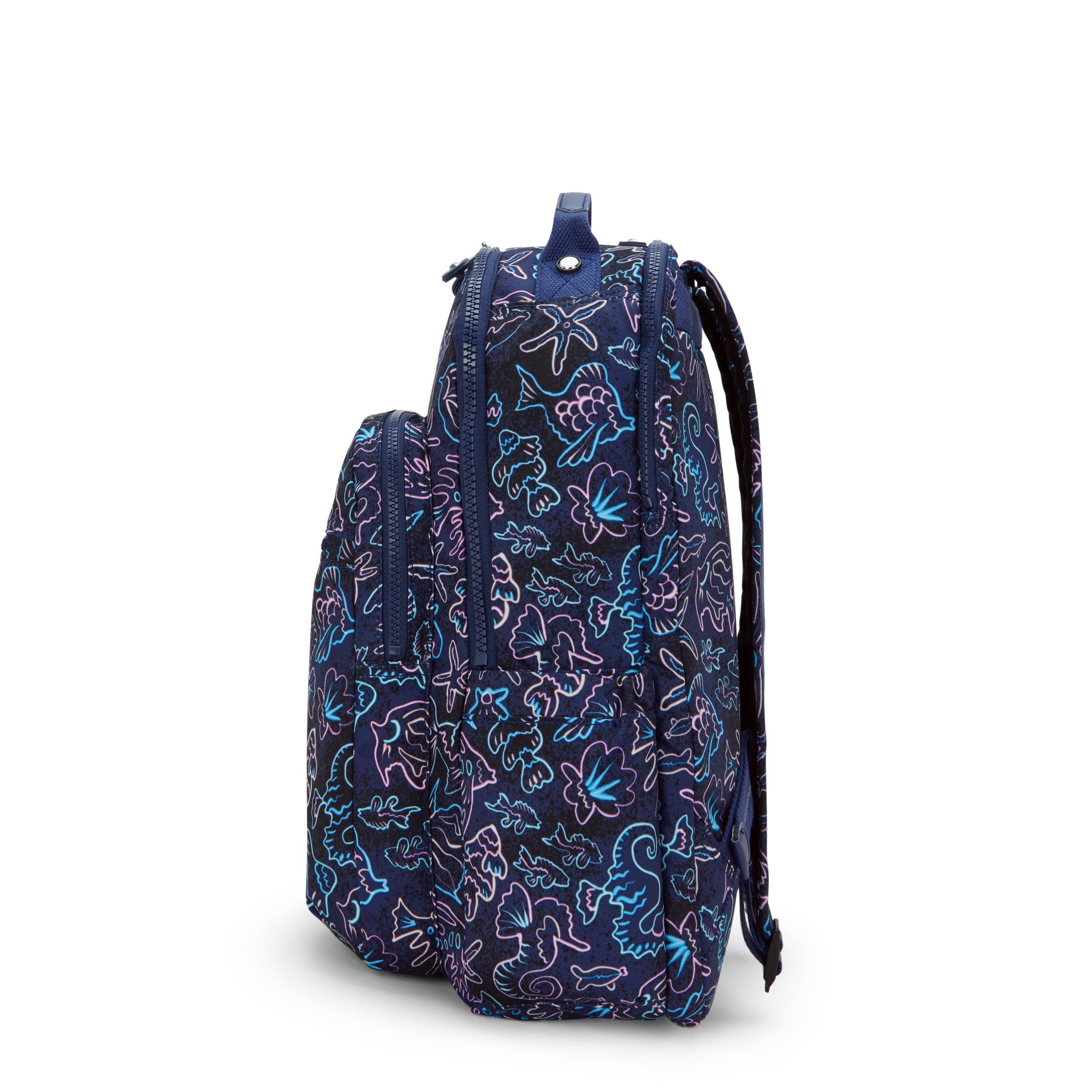 Kipling Seoul Lap Disco Fish Large backpack with laptop compartment I5816-4FK
