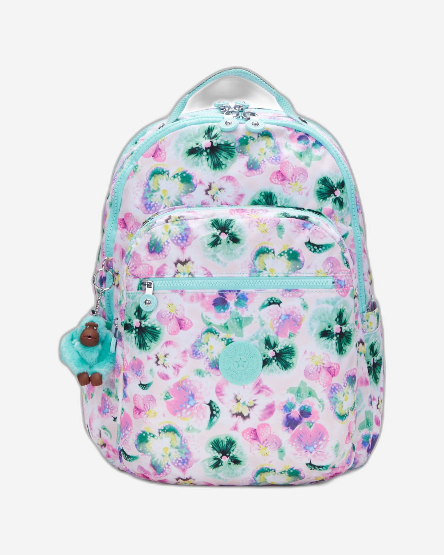 Kipling Seoul Lap Aqua Blossom Large Backpack C2I5816-7EC