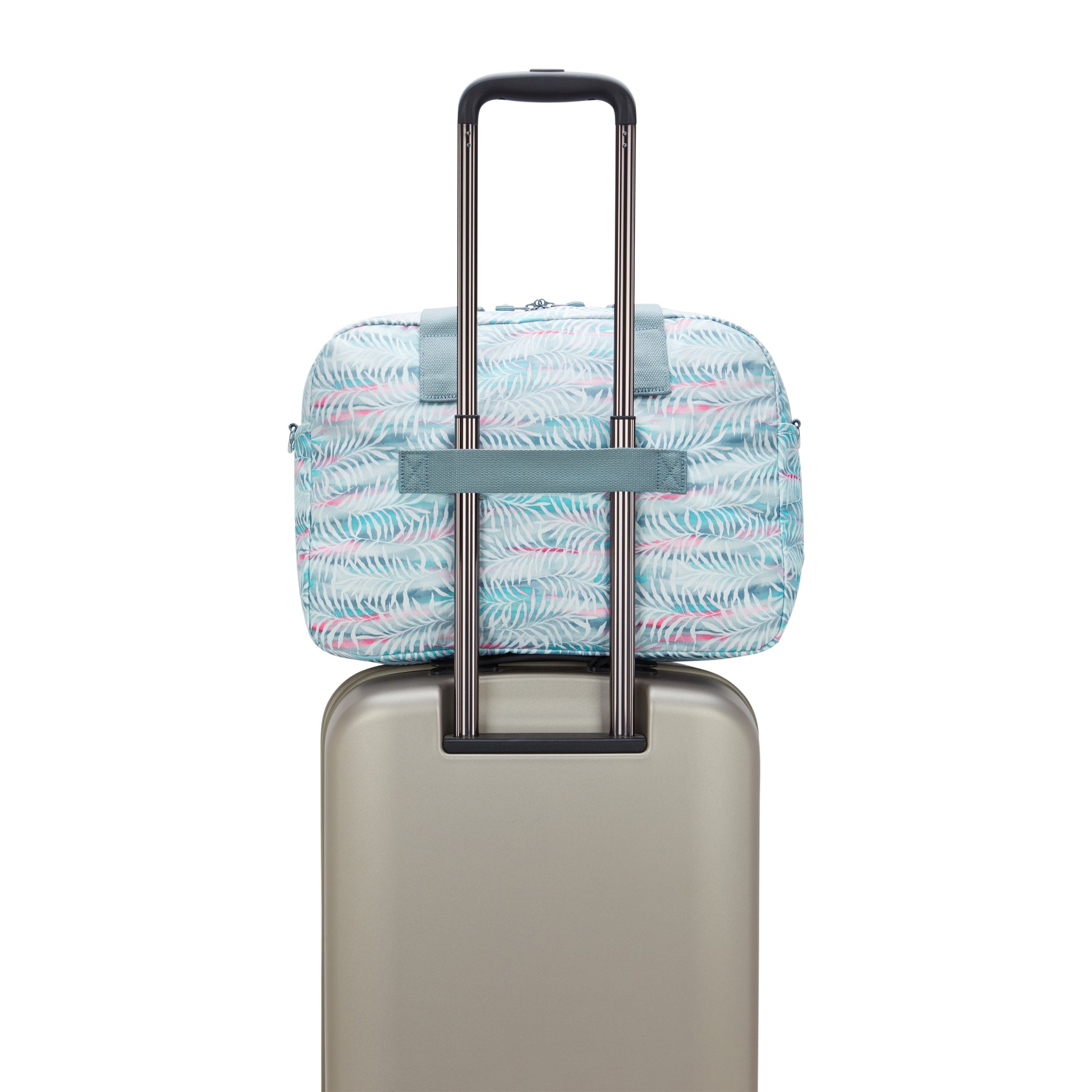 Kipling Defea XL Palmtree Leaves Weekender Tote Bag I5839-3QN