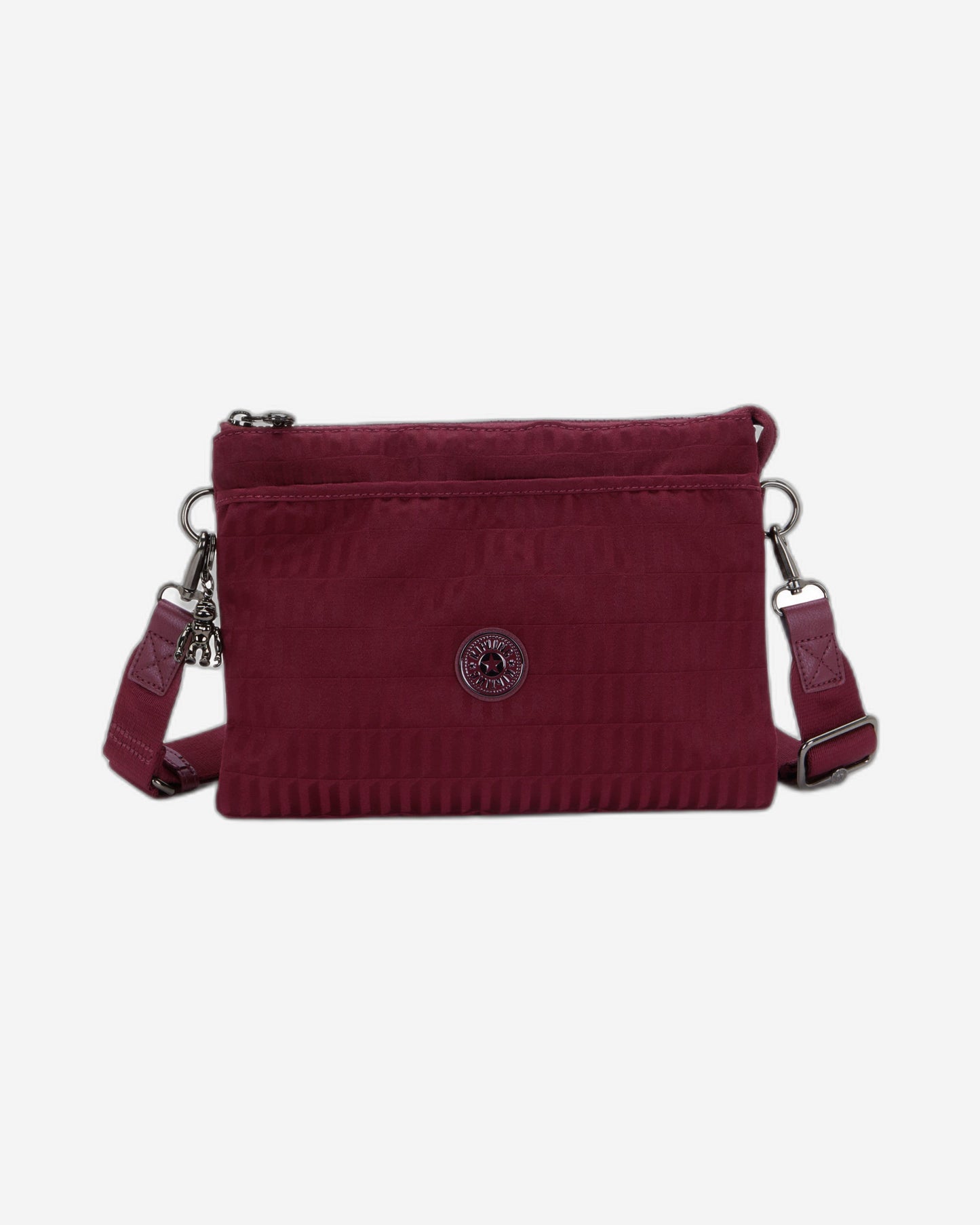 Kipling Riri L Maroon Tile Jq Medium Crossbody (with Removable Shoulderstrap) I5954-9HX