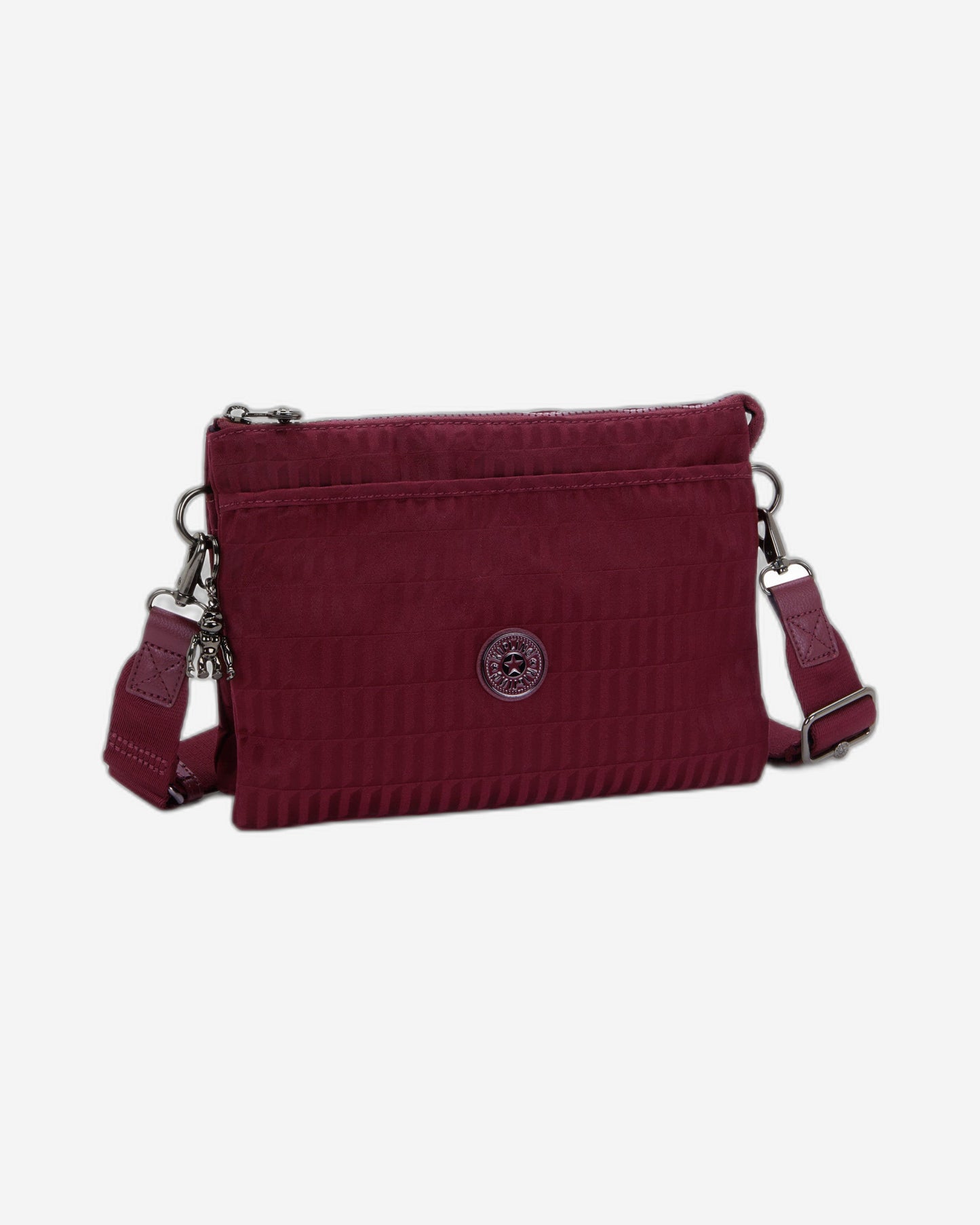 Kipling Riri L Maroon Tile Jq Medium Crossbody (with Removable Shoulderstrap) I5954-9HX