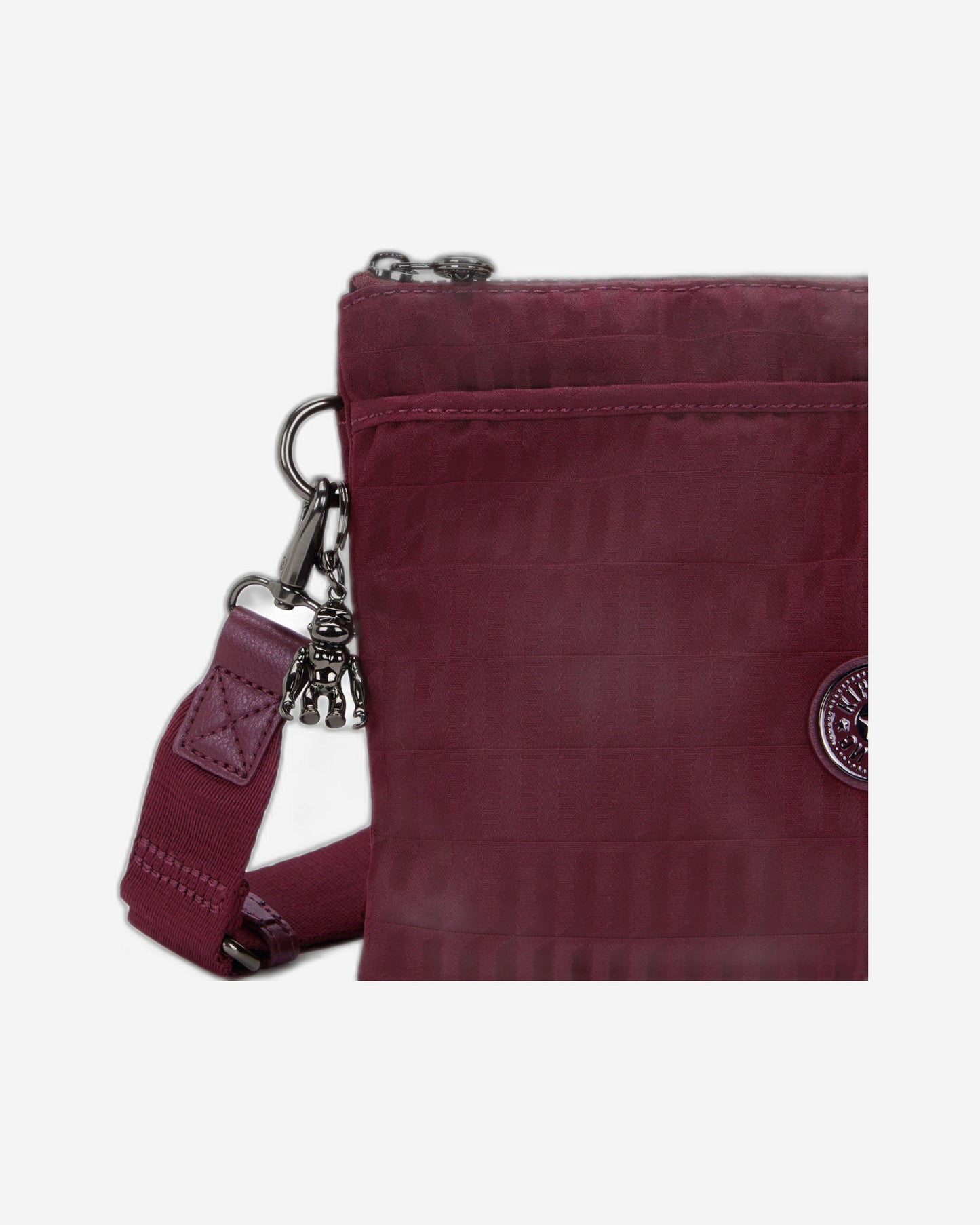 Kipling Riri L Maroon Tile Jq Medium Crossbody (with Removable Shoulderstrap) I5954-9HX