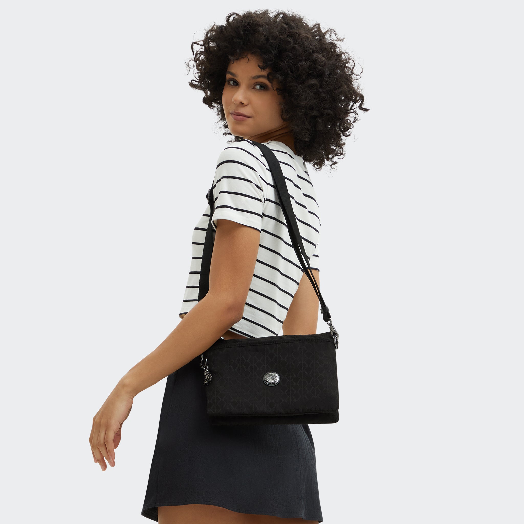 Kipling Riri L Black Sign Jq Crossbody Bag I5954-Y12