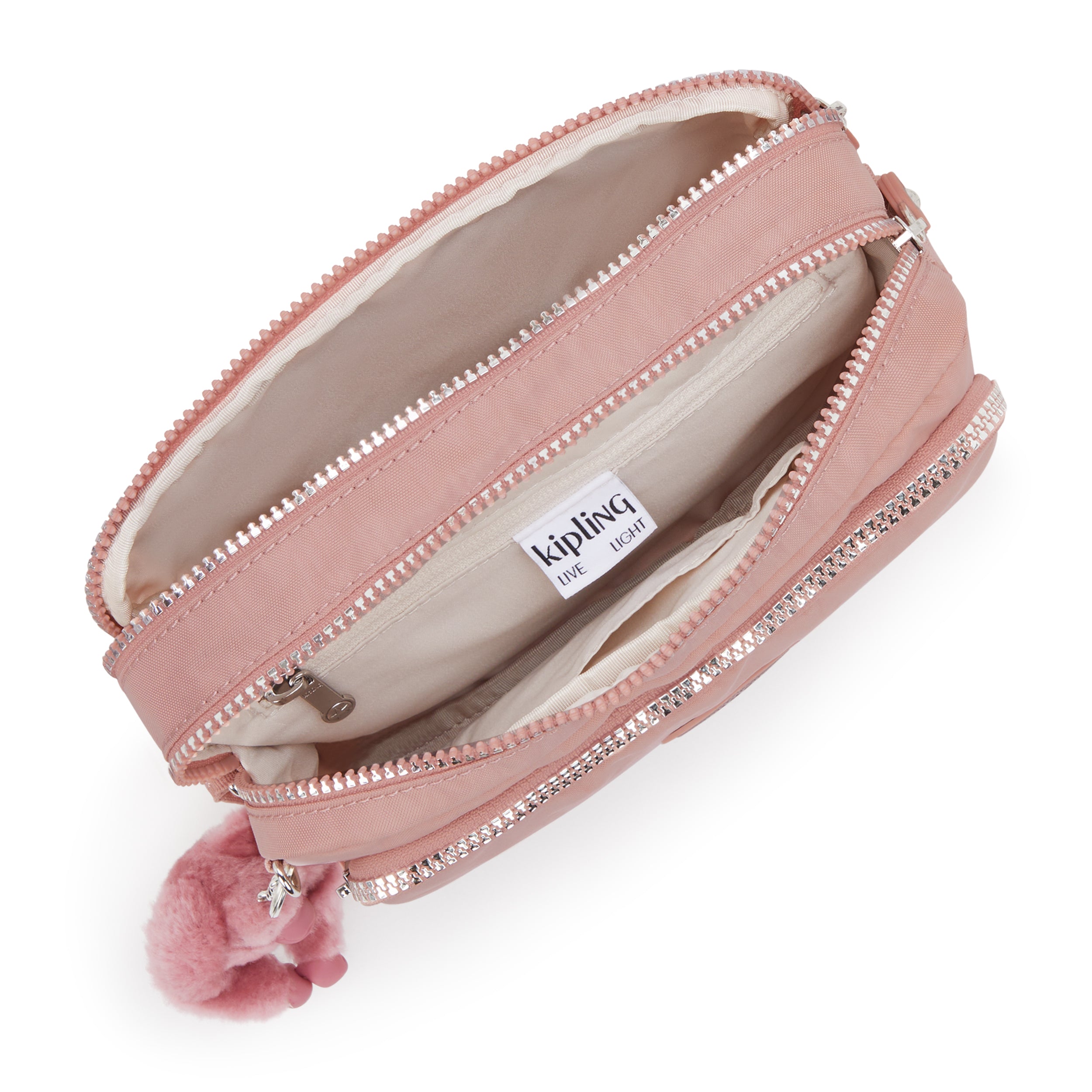 Kipling Abanu M Zip Glorious Pink Medium crossbody I5986-8HB