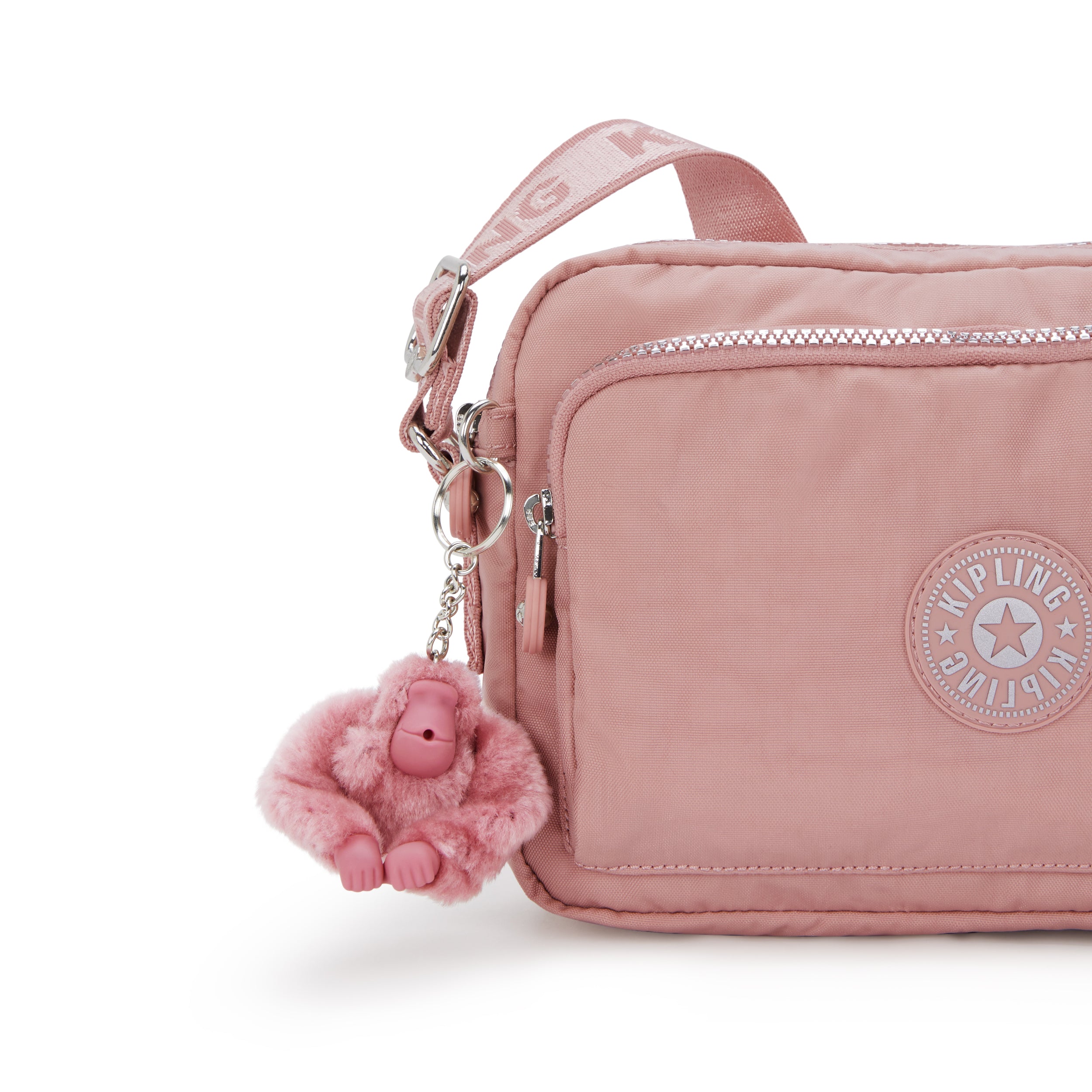 Kipling Abanu M Zip Glorious Pink Medium crossbody I5986-8HB
