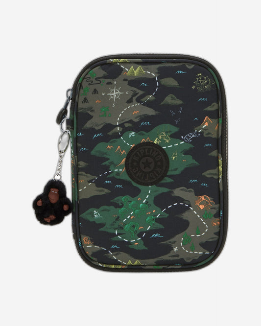 KIPLING 100 Pens Camo Treasure Large pencase I6002-3PB