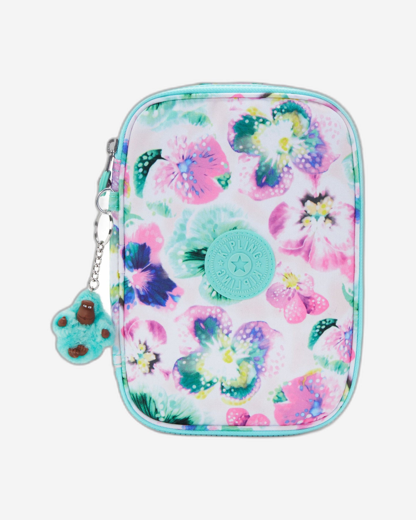 Kipling 100 Pens Aqua Blossom Large Pencase C2I6002-7EC
