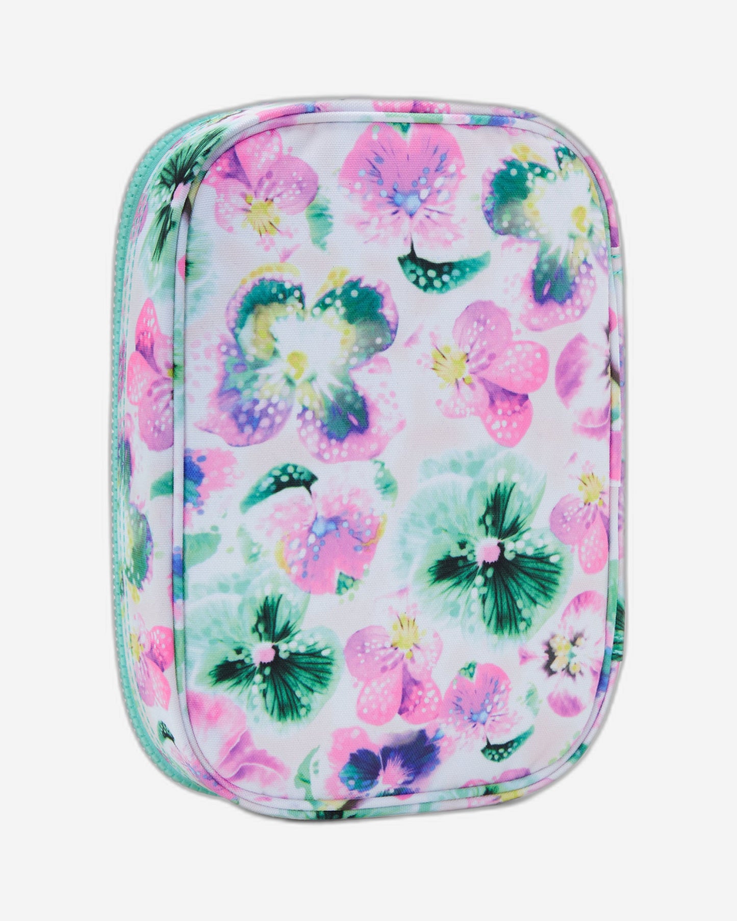 Kipling 100 Pens Aqua Blossom Large Pencase C2I6002-7EC