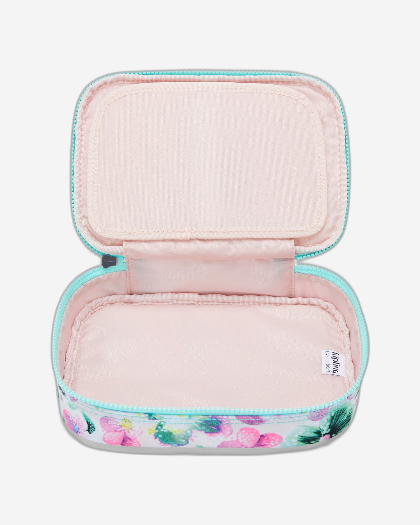 Kipling 100 Pens Aqua Blossom Large Pencase C2I6002-7EC