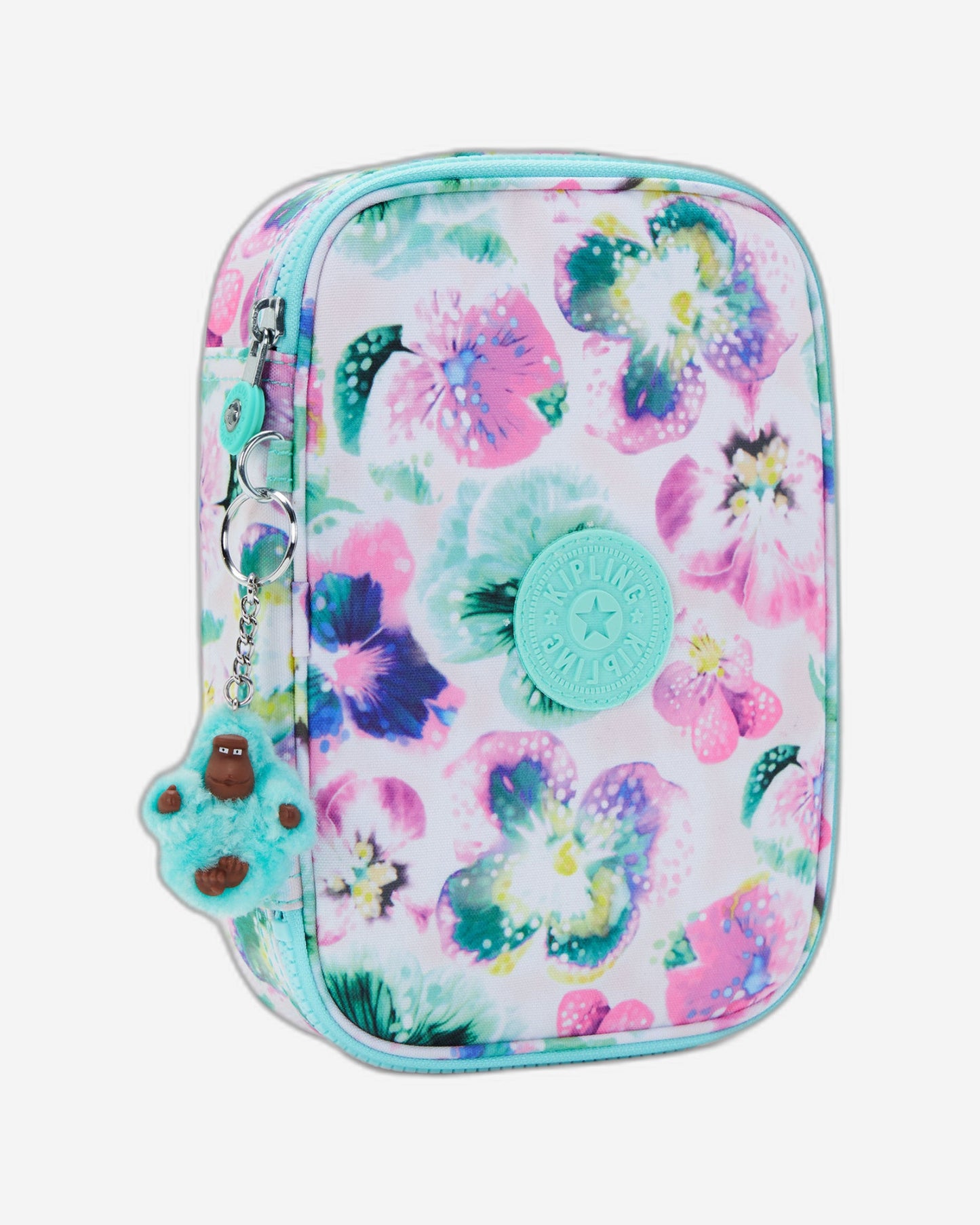 Kipling 100 Pens Aqua Blossom Large Pencase C2I6002-7EC