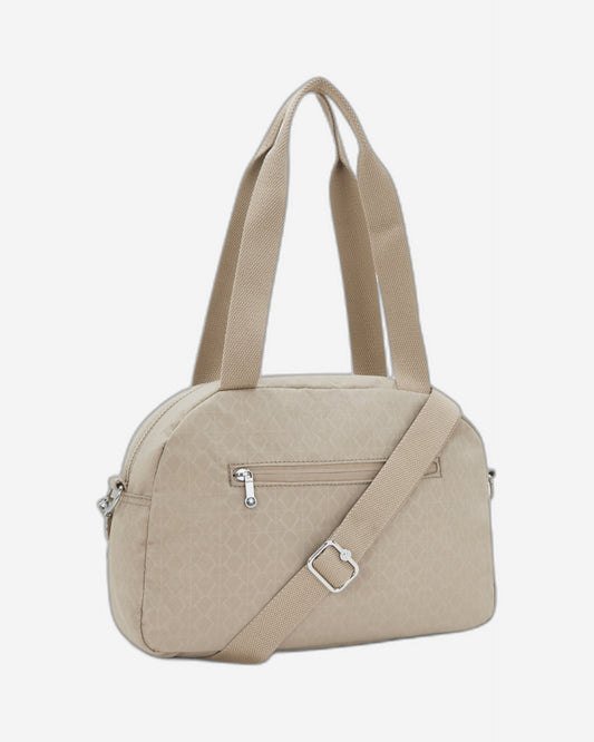 Kipling Cool Defea Signature Beige Embossed Medium Shoulderbag I6017-96A
