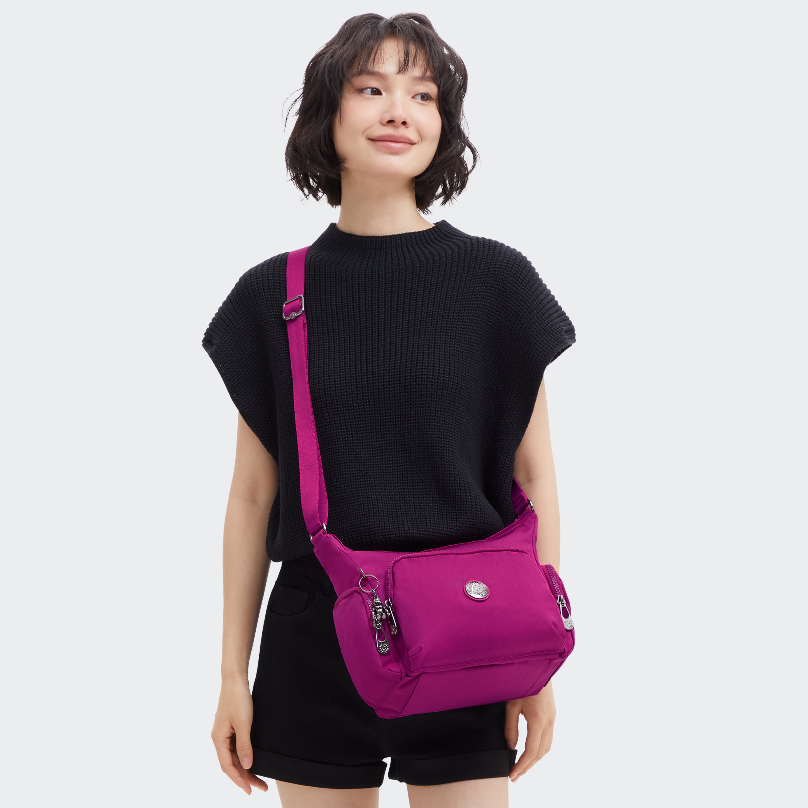 Kipling Gabb S Fuchsia Night Medium Crossbody I6041-7LE