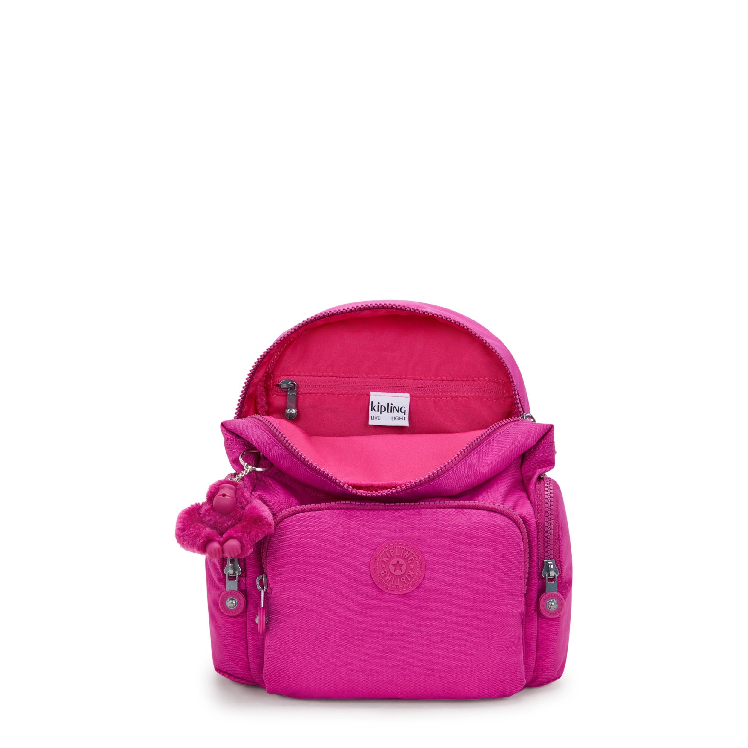 Kipling City Zip Mini Glowing Fuchsia Small Backpack I6046-3KU