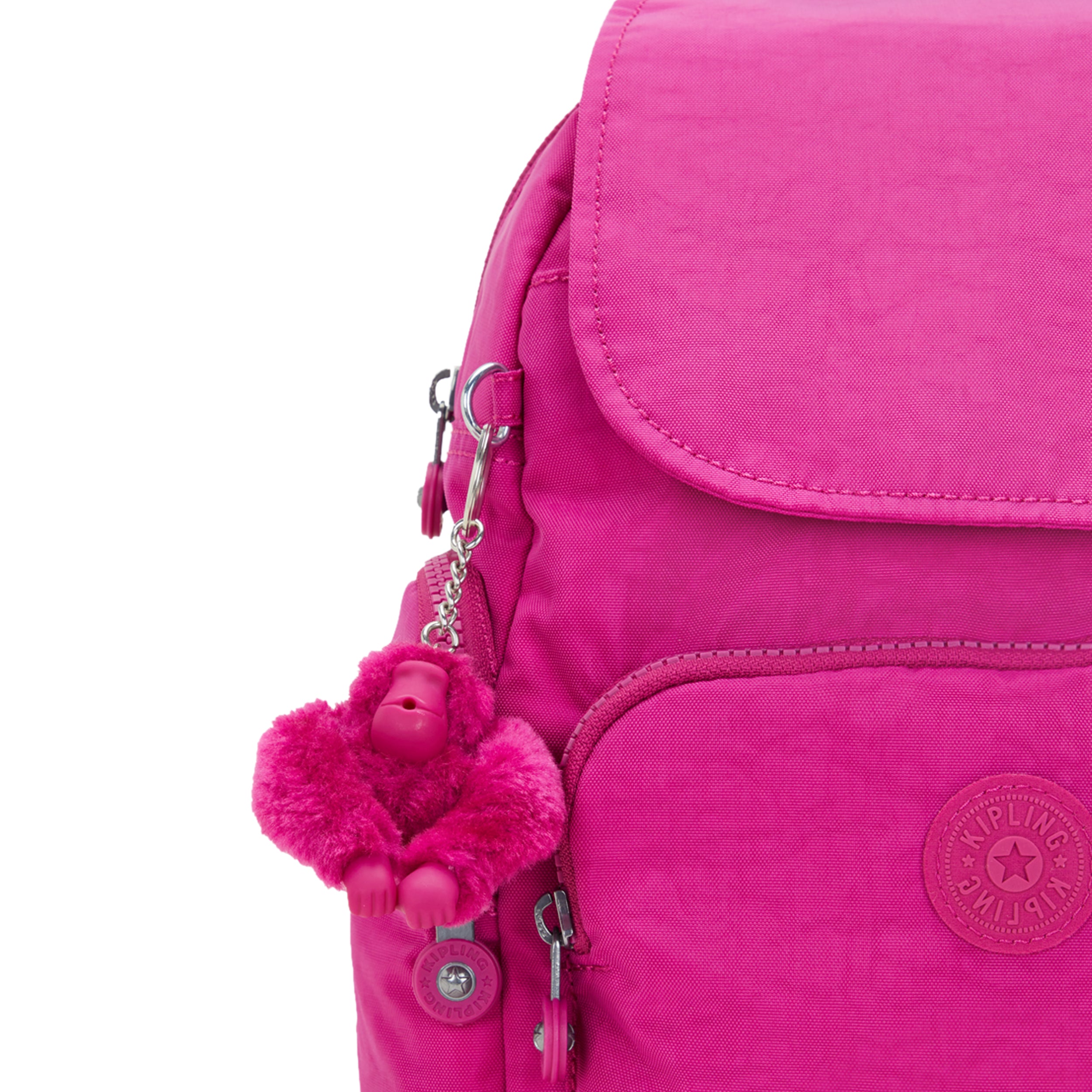 Kipling City Zip Mini Glowing Fuchsia Small Backpack I6046-3KU