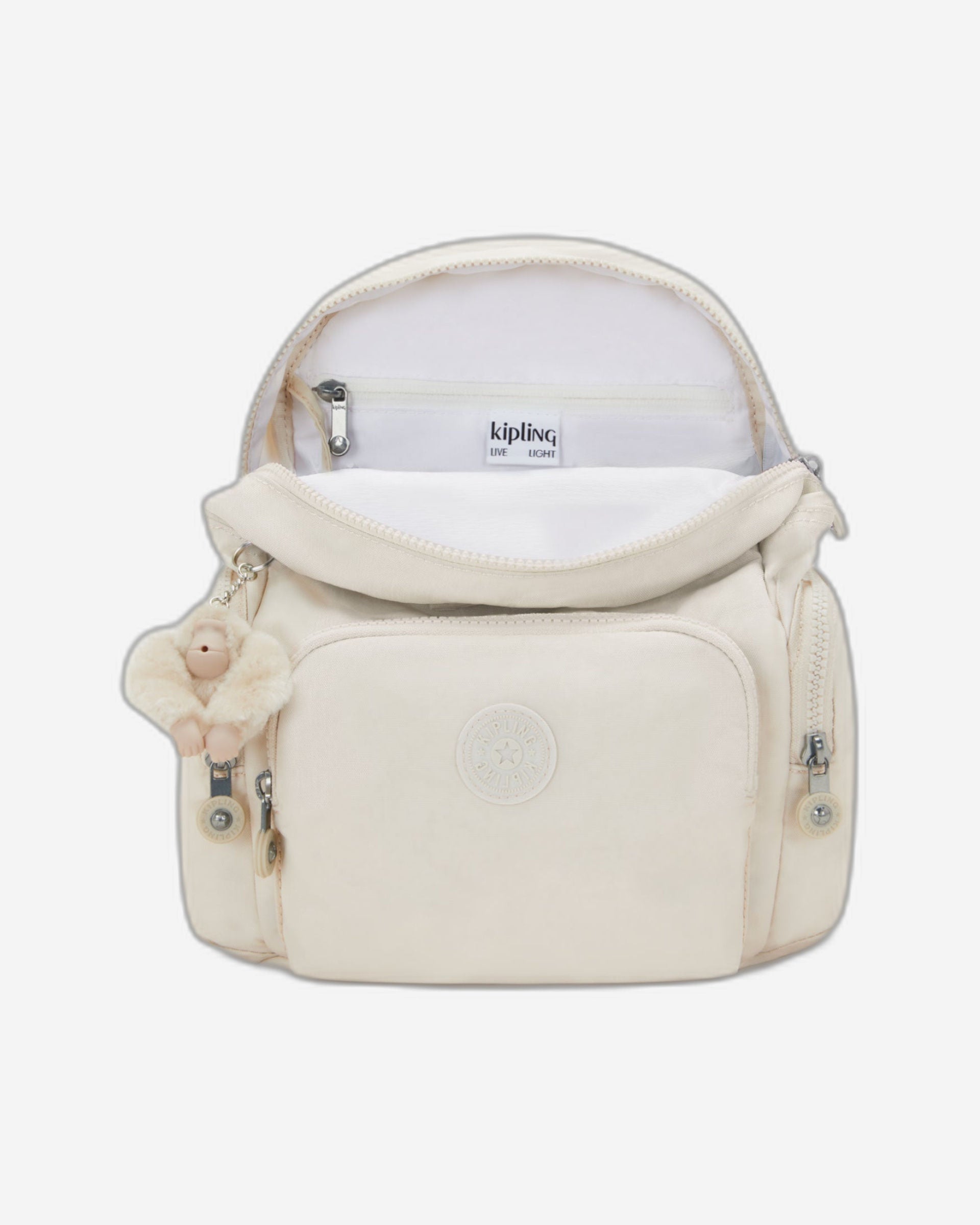 Kipling City Zip Mini Hideaway Beige Small Backpack I6046-7JR
