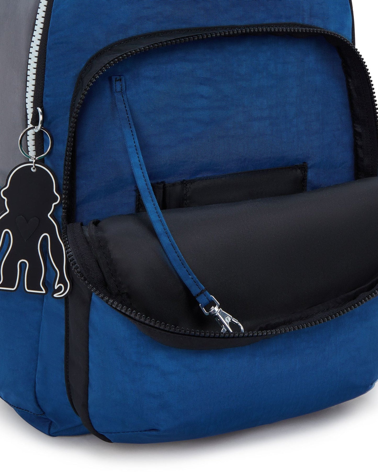 Kipling Seoul Lap Scuba Blue Bl Large backpack with laptop compartment I6180-9EK