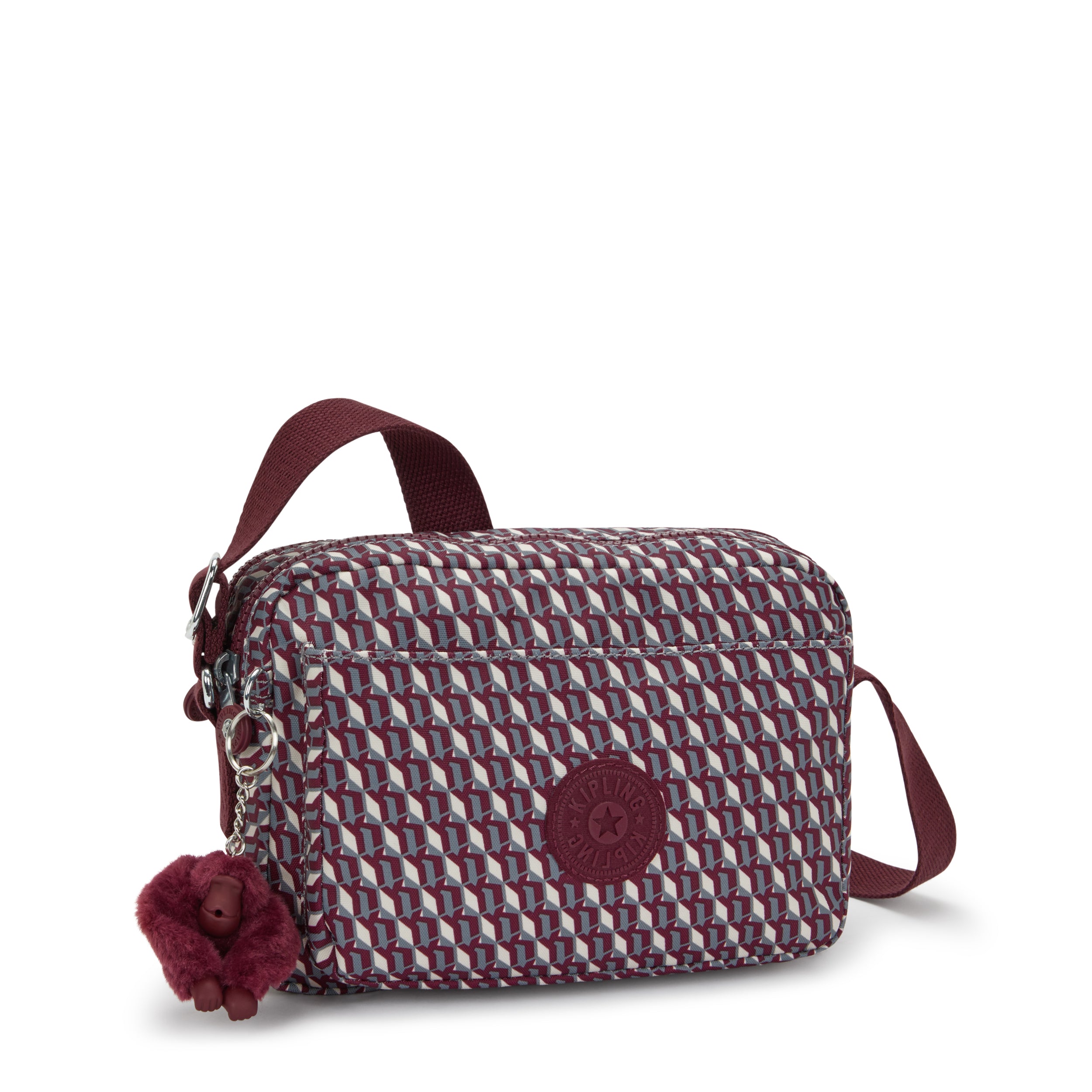 Kipling Abanu M 3Dk Wine Medium crossbody I6237-1PB