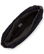 Kipling Pollie M Black Fuzz Shoulder Bag I6331-5PF