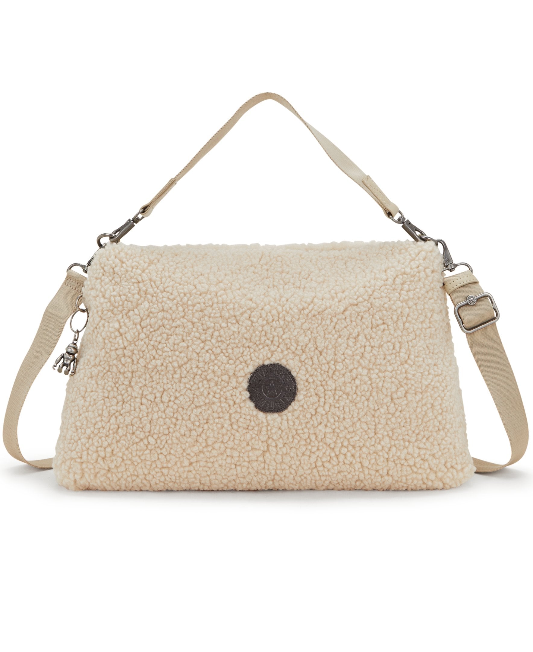 Kipling Pollie M Natural Fuzz Shoulder Bag I6331-8PF