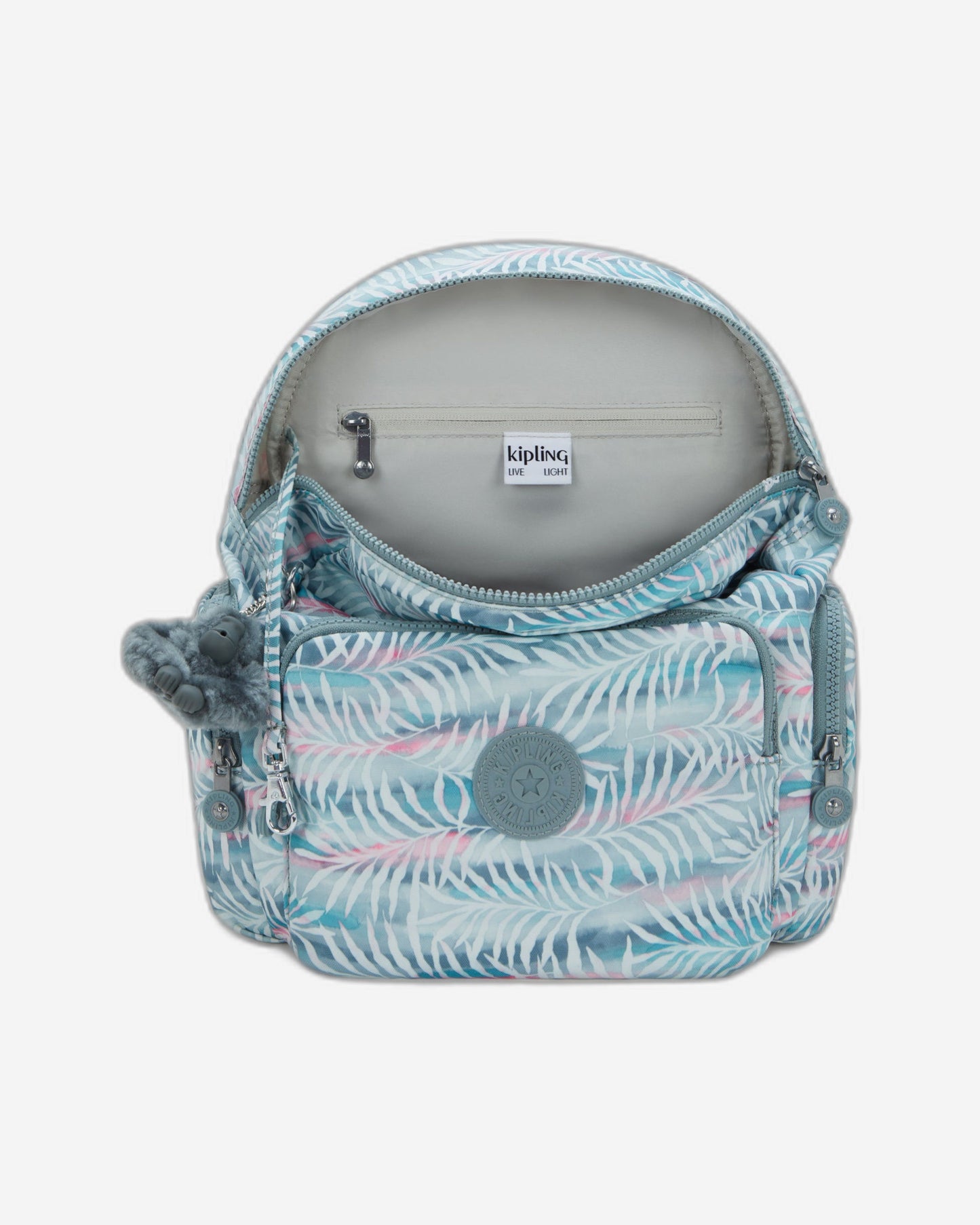 Kipling City Zip S Palmtree Leaves Small Backpack I6345-3QN