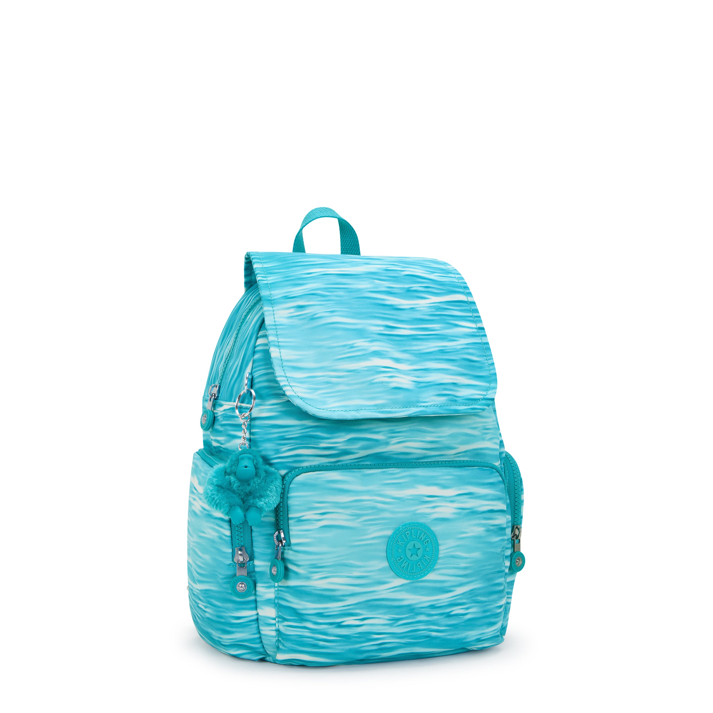 Kipling-City Zip S-Small Backpack With Adjustable Straps-Aqua Pool-I6345-5Mf